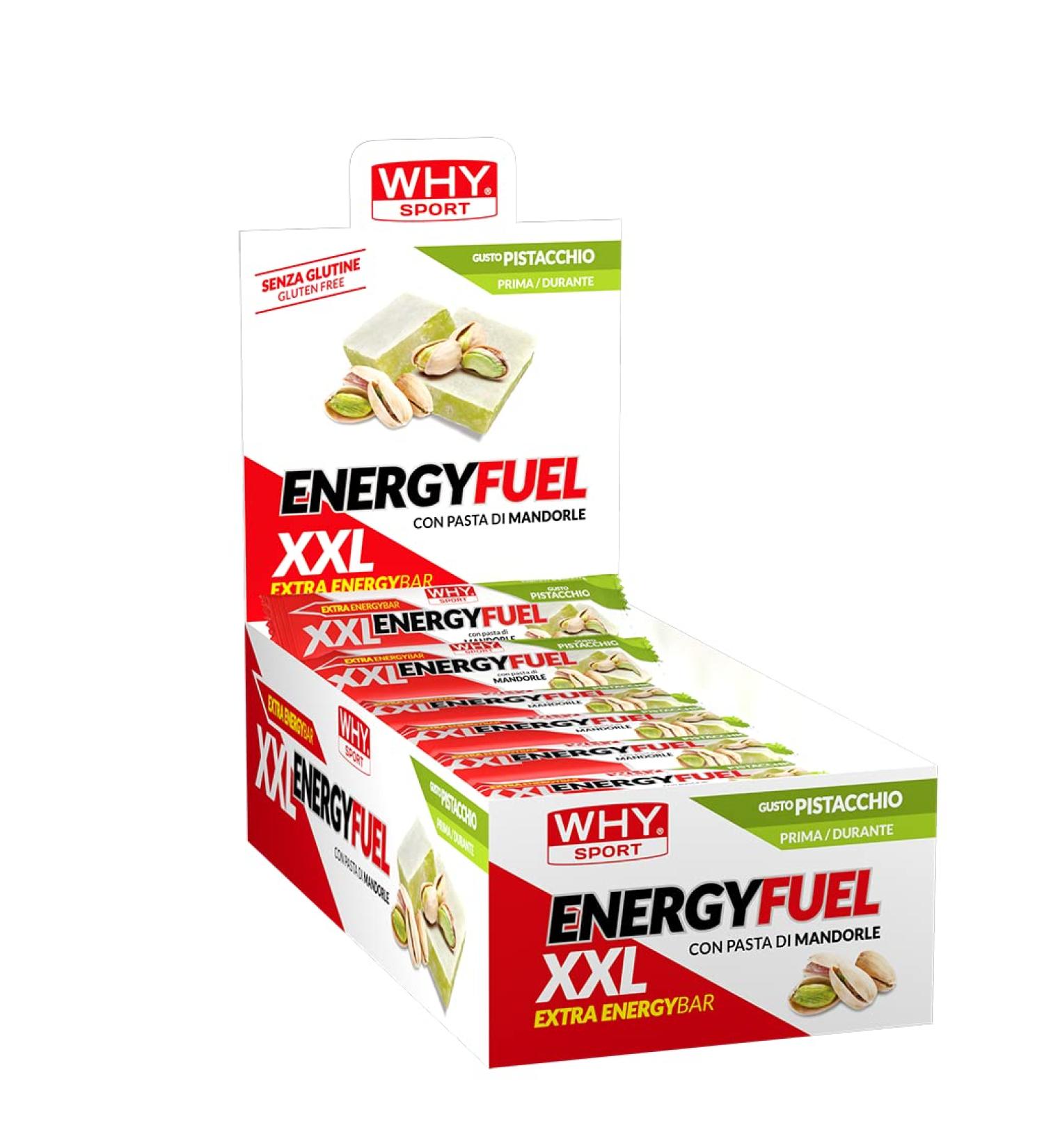  WHY SPORT WHY SPORT Energy Fuel XXL Energy Bars with Marzipan Gusto Pistachio Box of 24 Bars 50 g - Buy Online on GoSupps.com