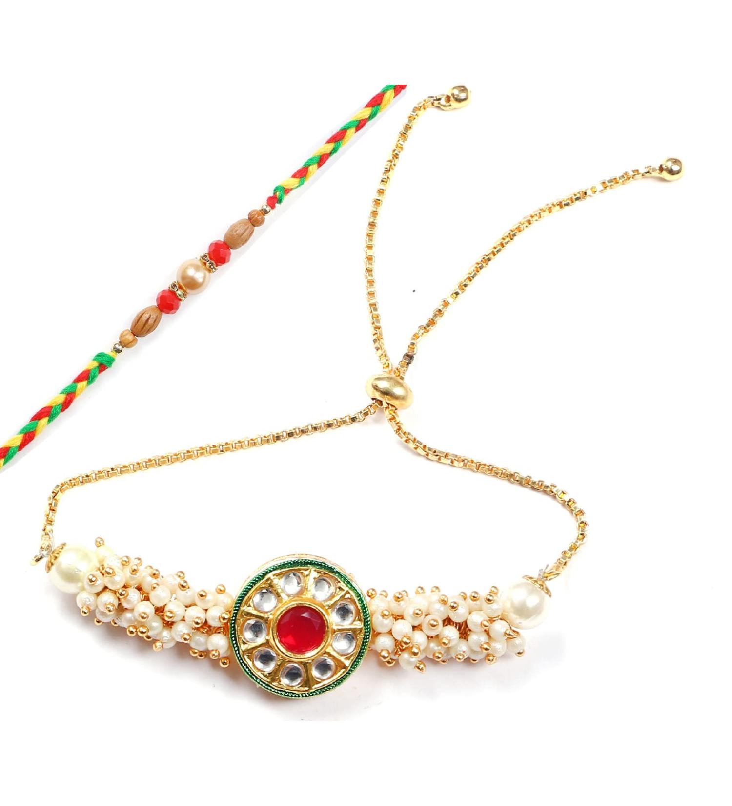 Ghasitaram Gifts Rakhis Online - Rakhi for Brother-T-26 Bhaiya Bhabhi Rakhi Rakhi Set only - Buy Online on GoSupps.com