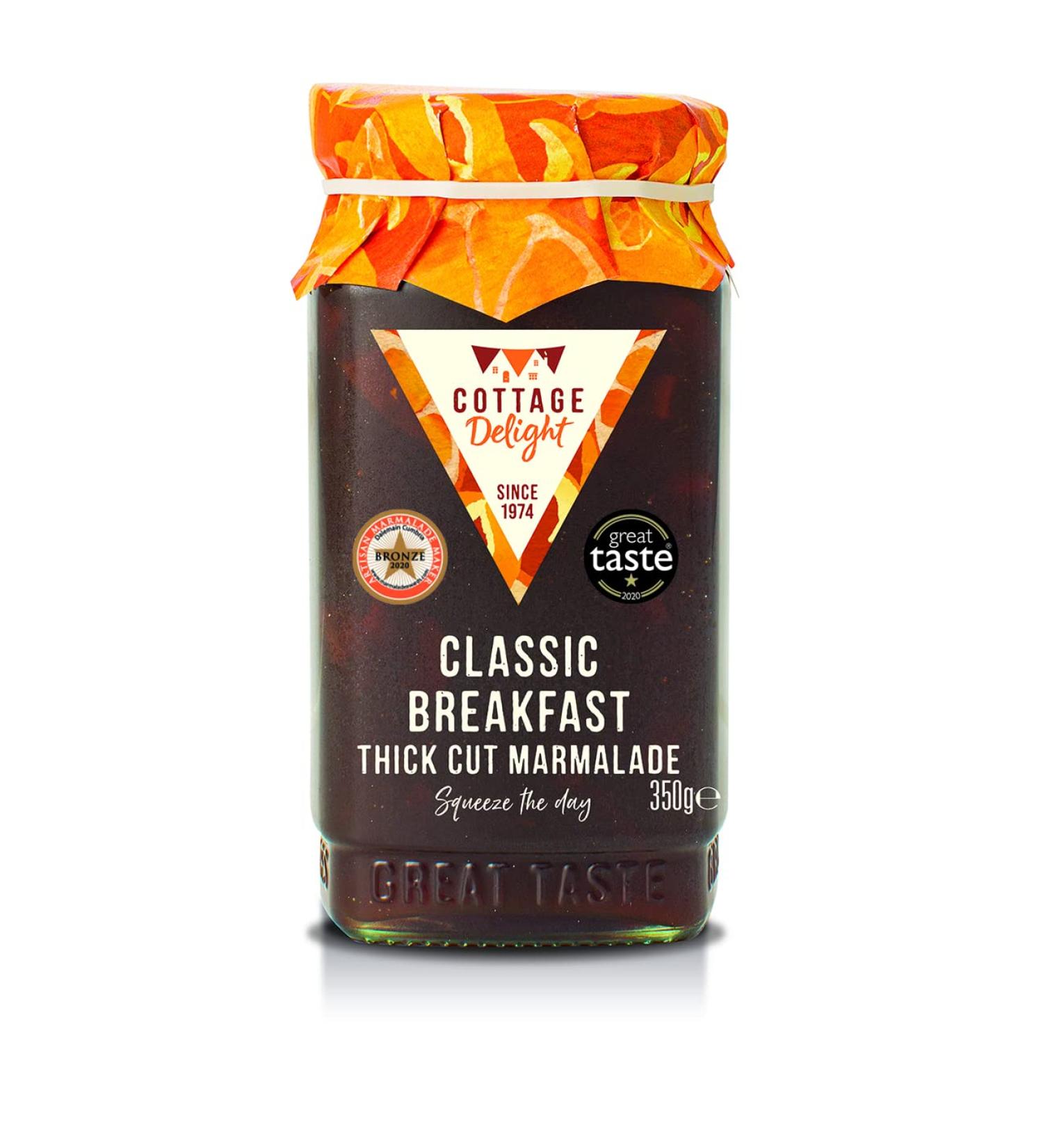Cottage Delight - Classic Breakfast Thick Cut Marmalade - 350g Orange - Buy Online on GoSupps.com