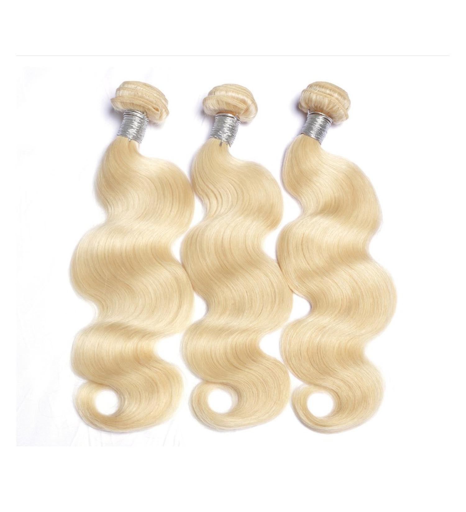 Mila Afro Hairstyles Blonde 613# Real Hair Extensions - Brazilian Body Wave 3 Bundles (22 24 26) - Premium Quality Weaving Hair - Buy Online on GoSupps.com