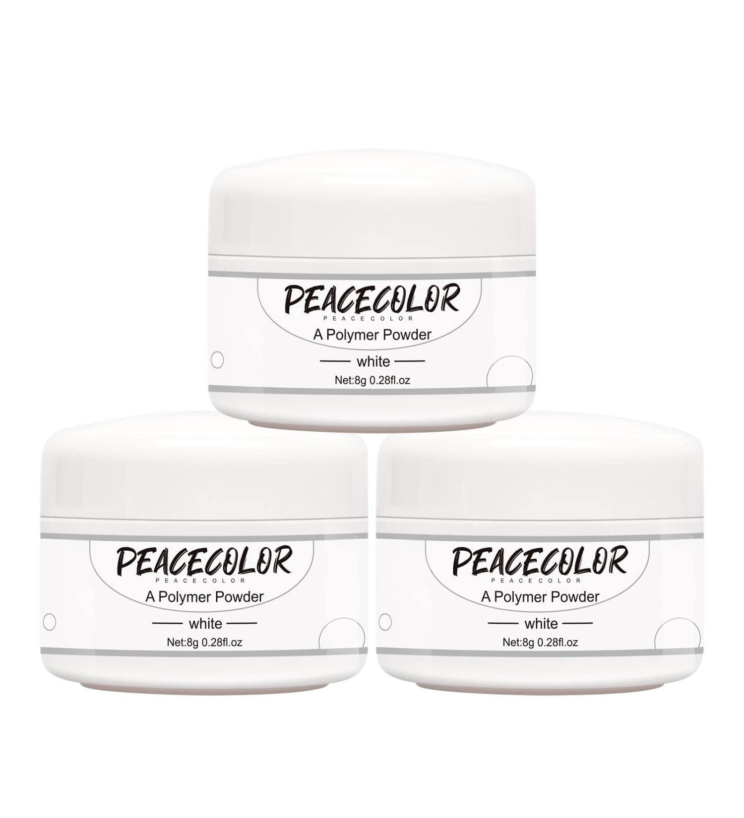 PEACECOLOR Acrylic Nail Kit Complete Nail Art Kit 8g White Nail Set for Nail Art Nail Art Nail Art Creation 3PCS PE1067 - Buy Online on GoSupps.com