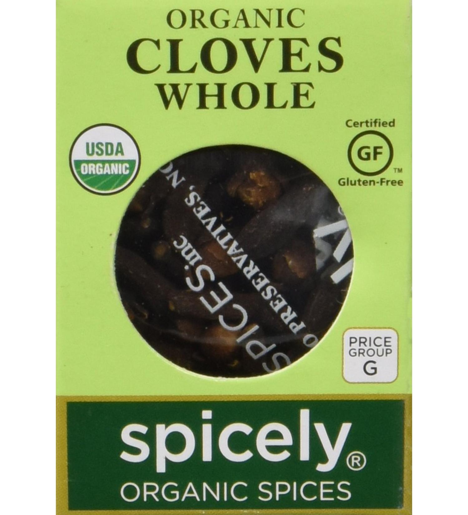Organic Whole Cloves by Spicely - 0.15 Ounce | Buy Premium Spices Online - Buy Online on GoSupps.com
