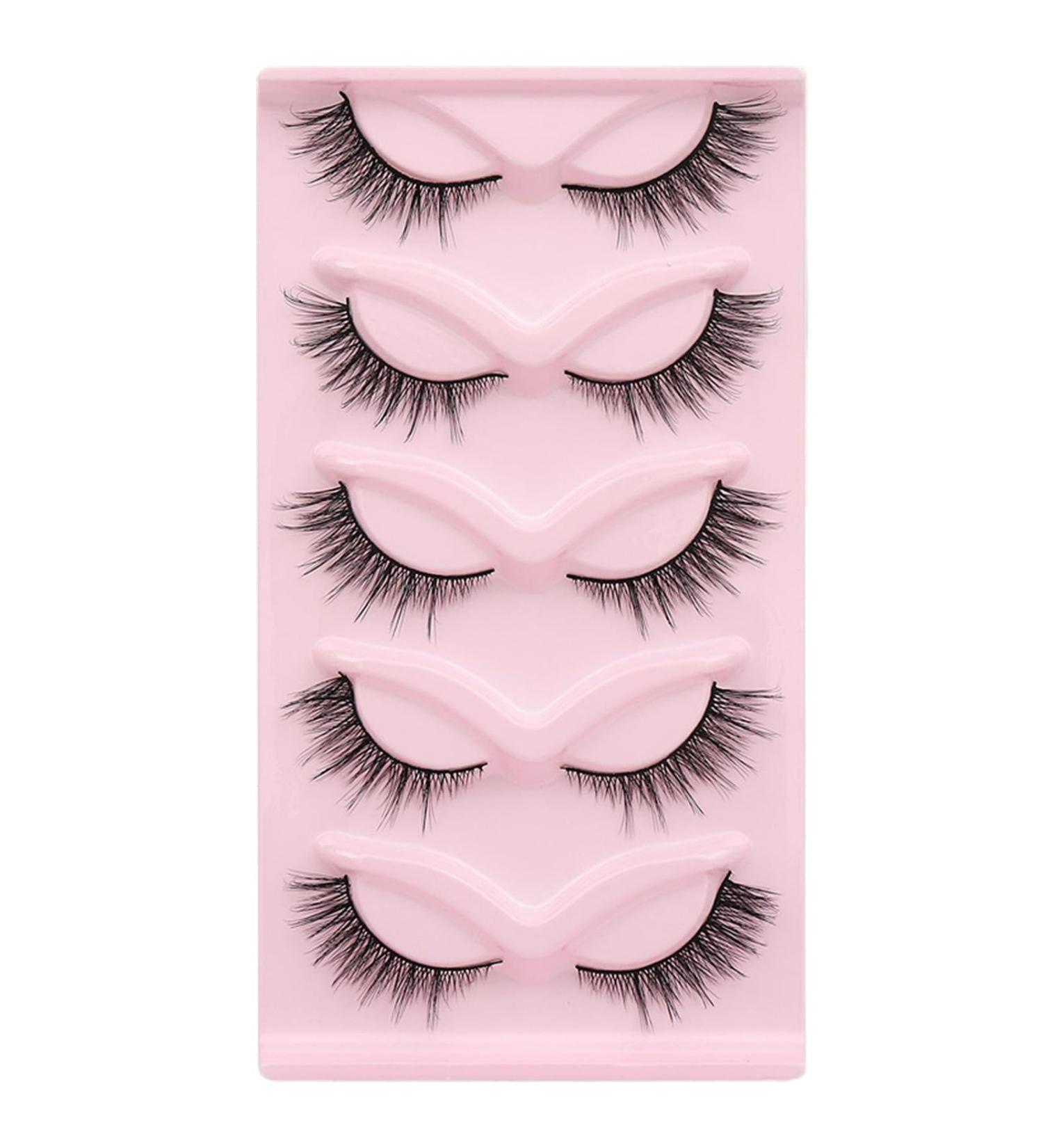 EINCORN 5 Pairs False Eyelash Cats Eye Lashes Thick Foxes Eyelashes Natural False Eyelash Artificial Eyelashes for Party - Buy Online on GoSupps.com