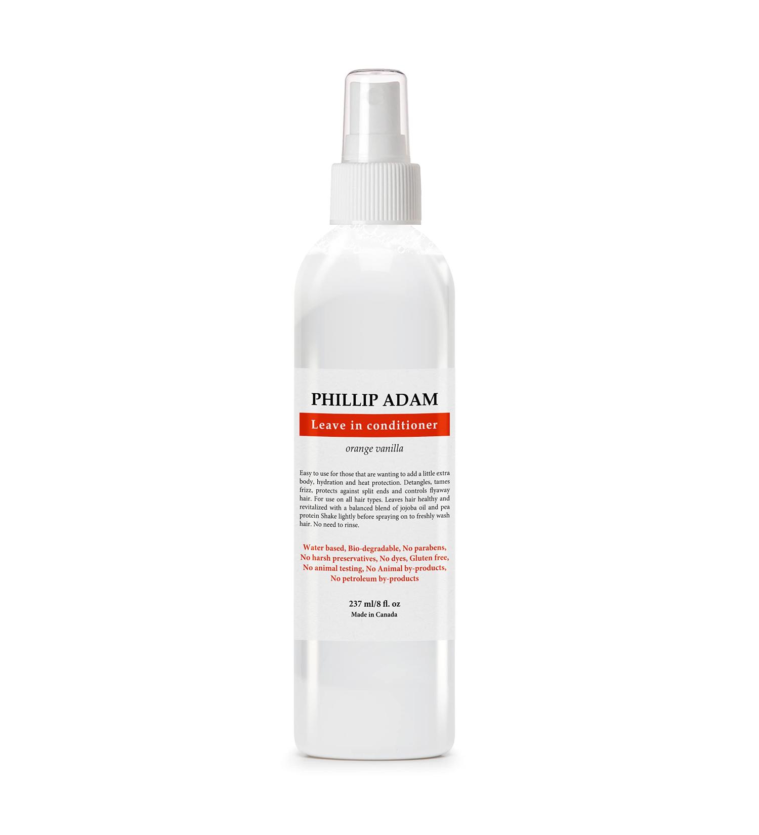 Phillip Adam Orange Vanilla Leave In Conditioner For All Types of Hair - Hydrates Detangles & Reduces Frizz - All Natural Based Ingredients - 8 fl. oz