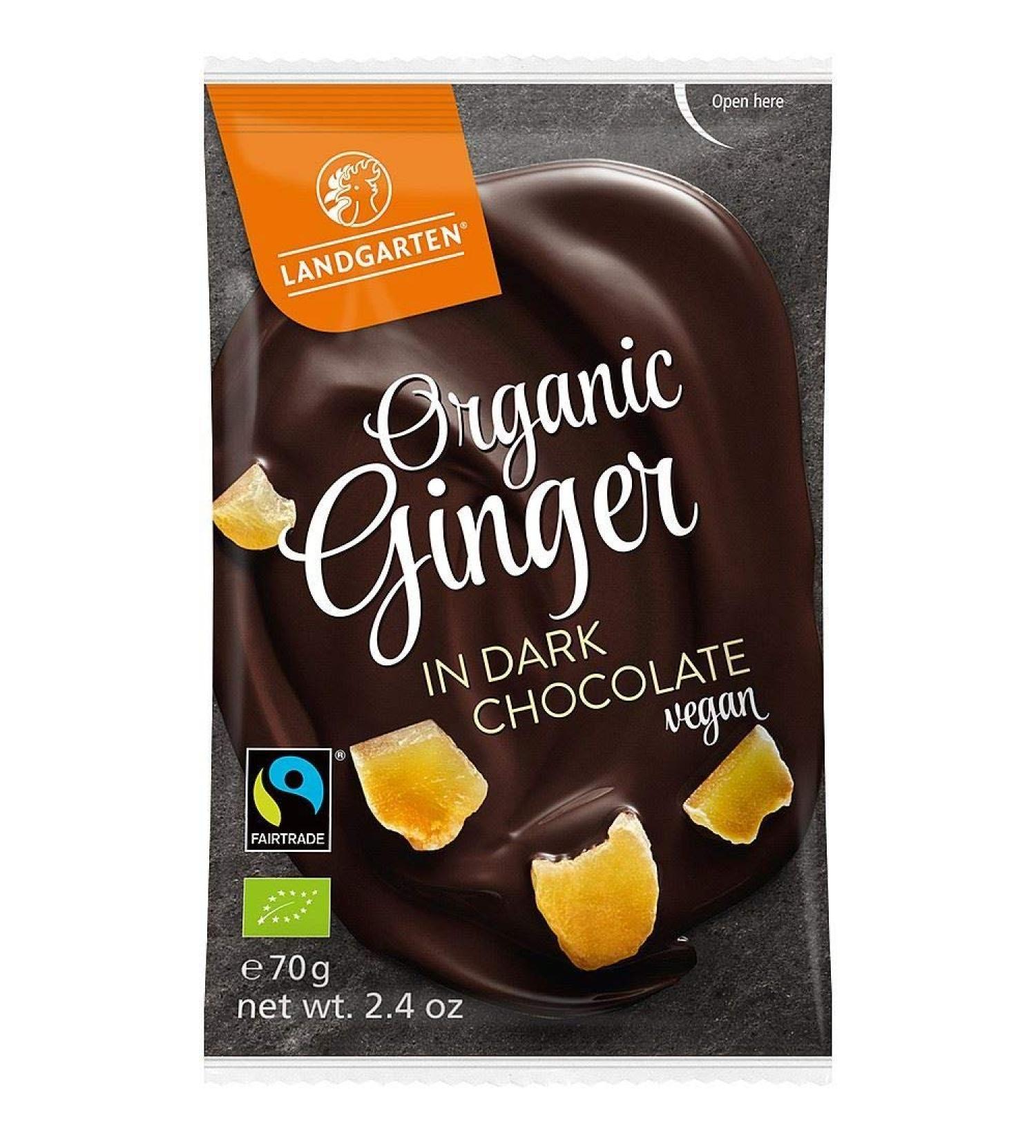 Land garden | Ginger In Dark Chocolate Vegan | 1 x 70g (EN)