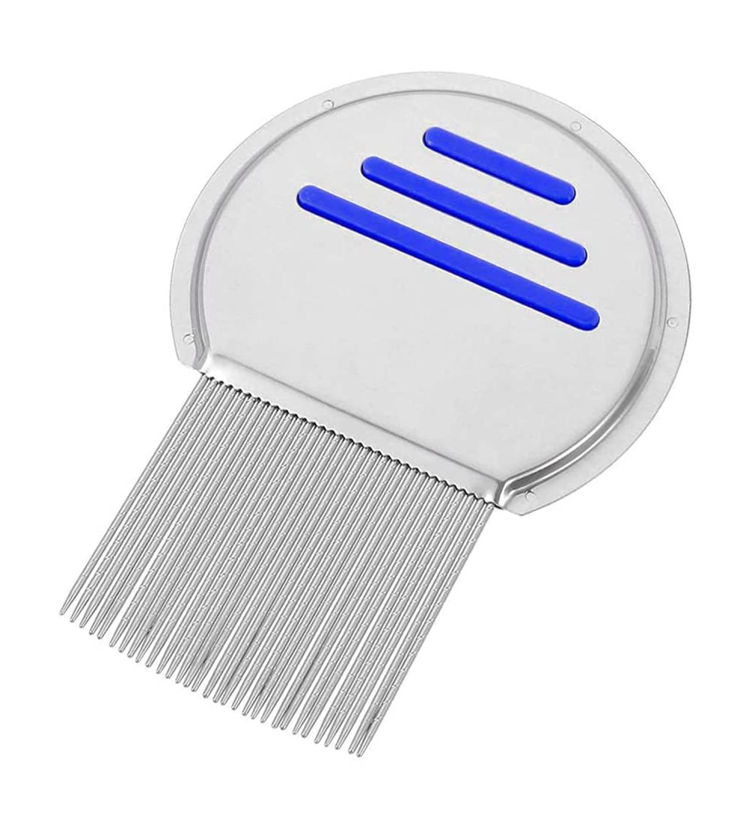 Buy Stainless Steel Lice Removal Comb - Reusable Metal with Spiral Grooves for Effective Head Lice Treatment for Kids Adults & Pets - Buy Online on GoSupps.com
