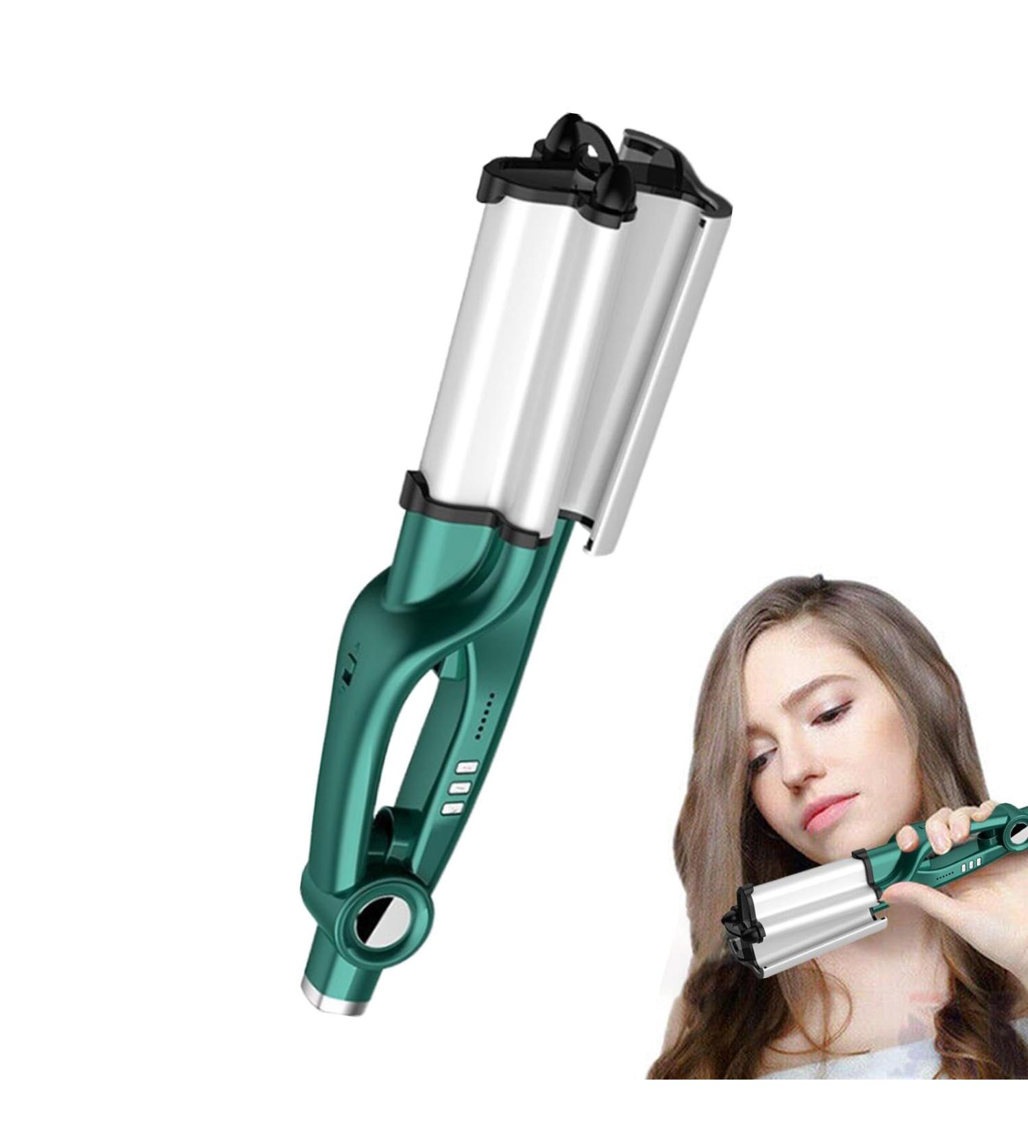 Wave Hair Iron Waver Curling Iron Temperature Adjustable Wavy Hair Curler Hair Crimper For Women For All Hair Types Green European Regulations - Buy Online on GoSupps.com
