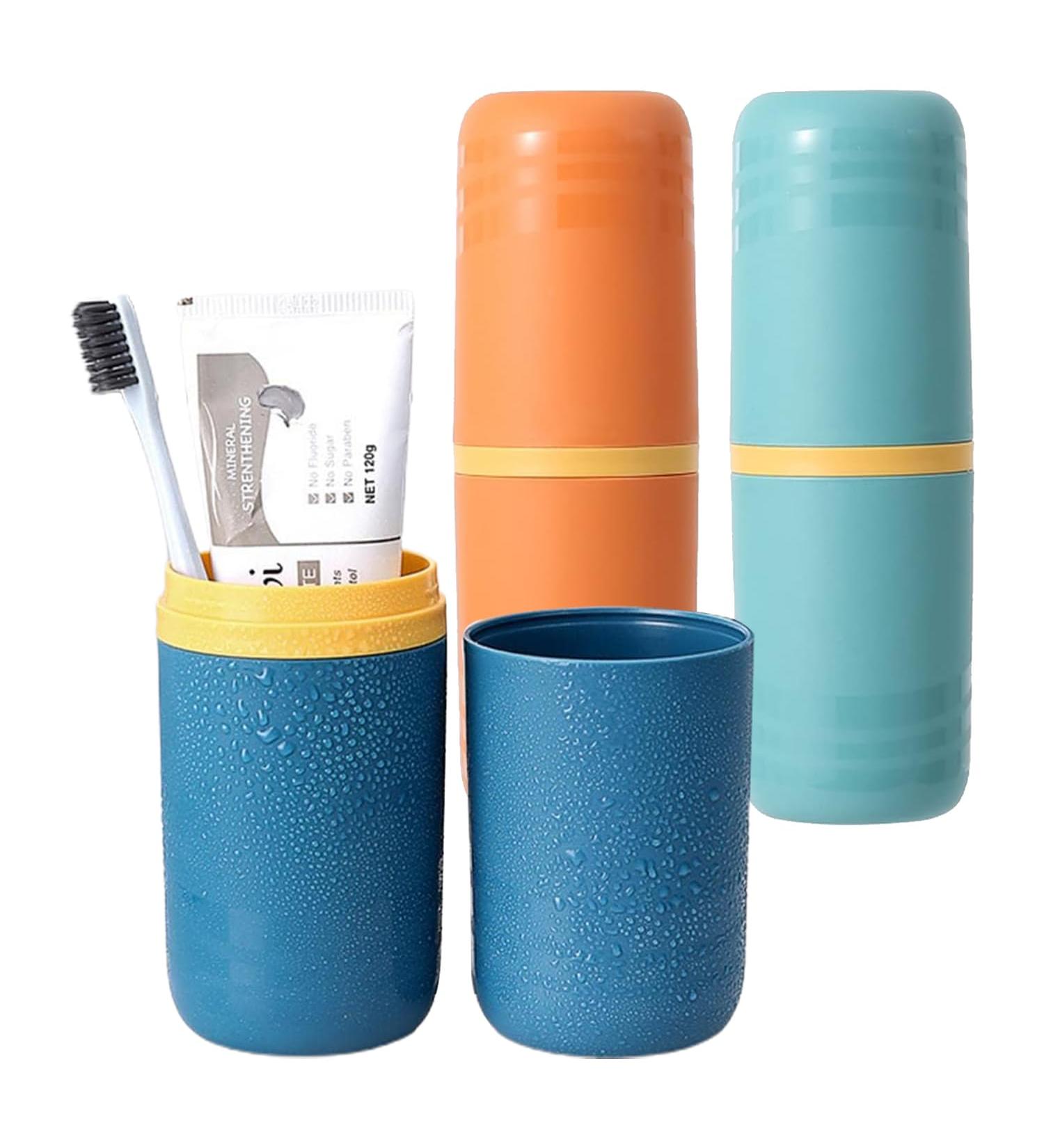 Waterproof Toothbrush Case Set - 3 Portable Travel Containers for Toothbrushes Mouthwash & Toothpaste - Ideal for Hiking Business Trips & Home Use - Buy Online on GoSupps.com