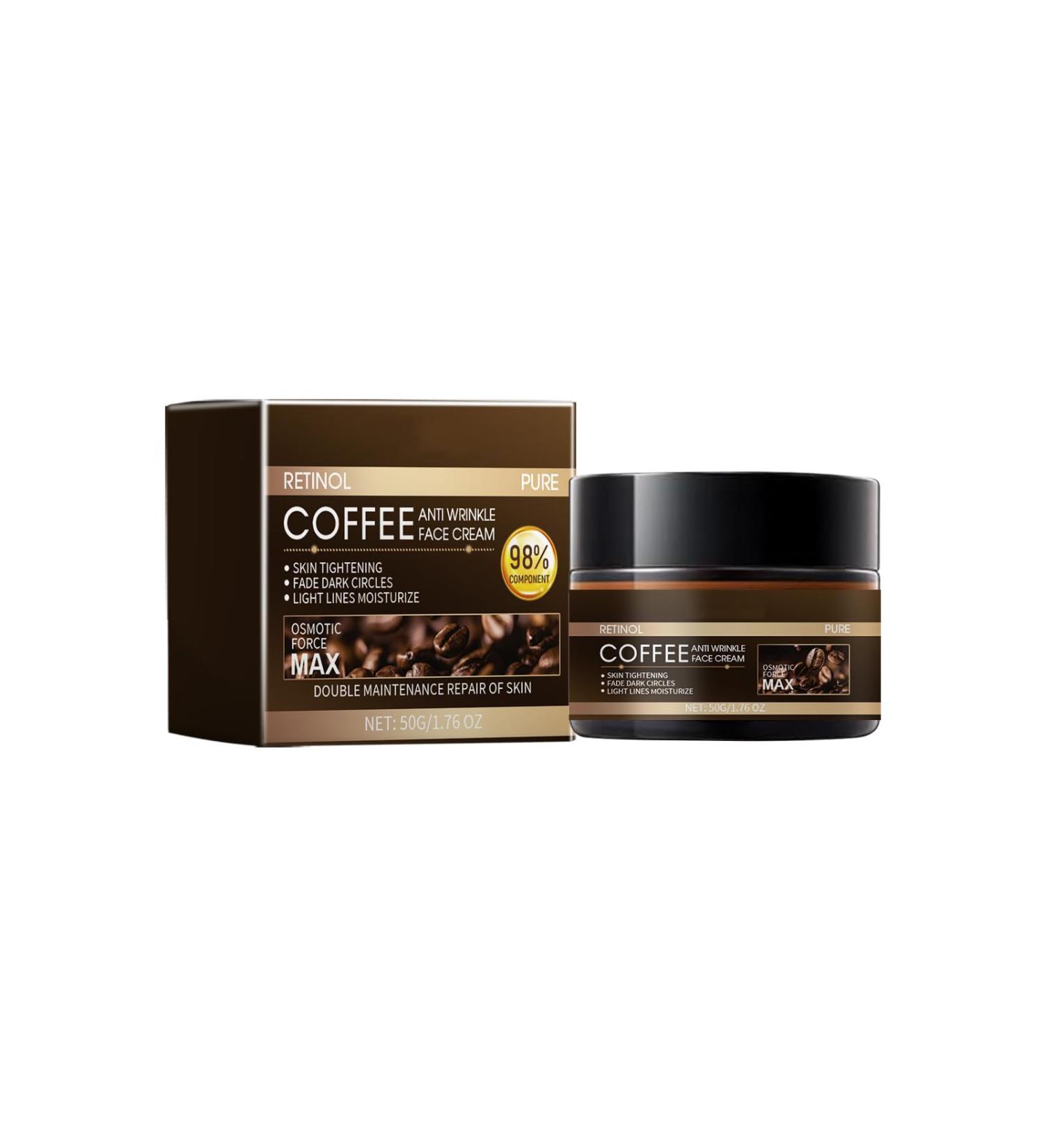 Hydrating Retinol Caffeine Wrinkle Cream Anti-Wrinkle Cream with Retinol and Caffeine Skin Care Cream Wrinkle Repair Cream Soft Texture For All Skin Types 50g - Buy Online on GoSupps.com