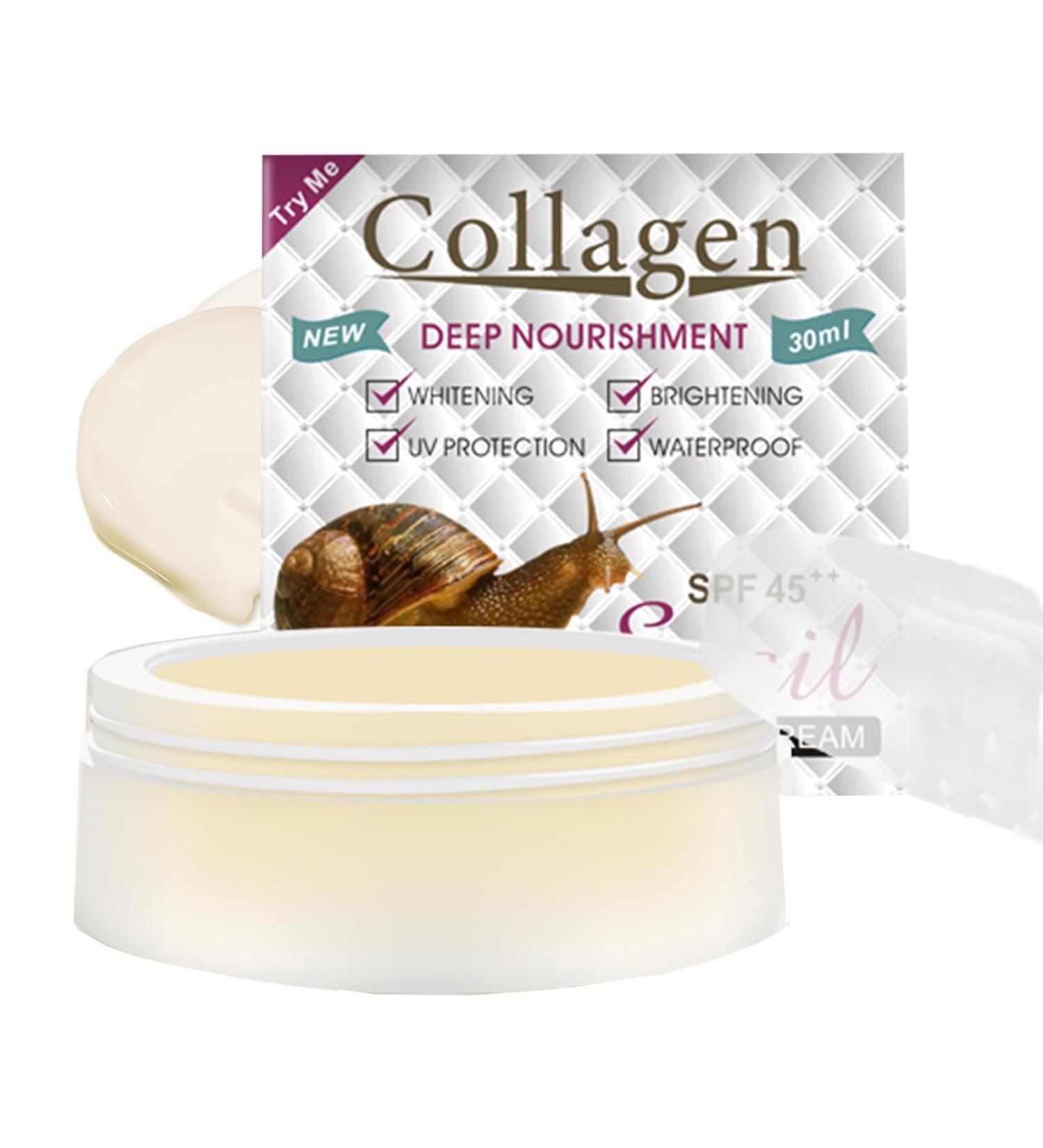 Snail Anti Aging Face Cream - Snail Face Cream for Women - Anti Wrinkle Face Moisturiser Spf 45 UV Protection- Dark Spot Remover Brightening Face Cream - Moisturiser Face 30ml - Buy Online on GoSupps.com