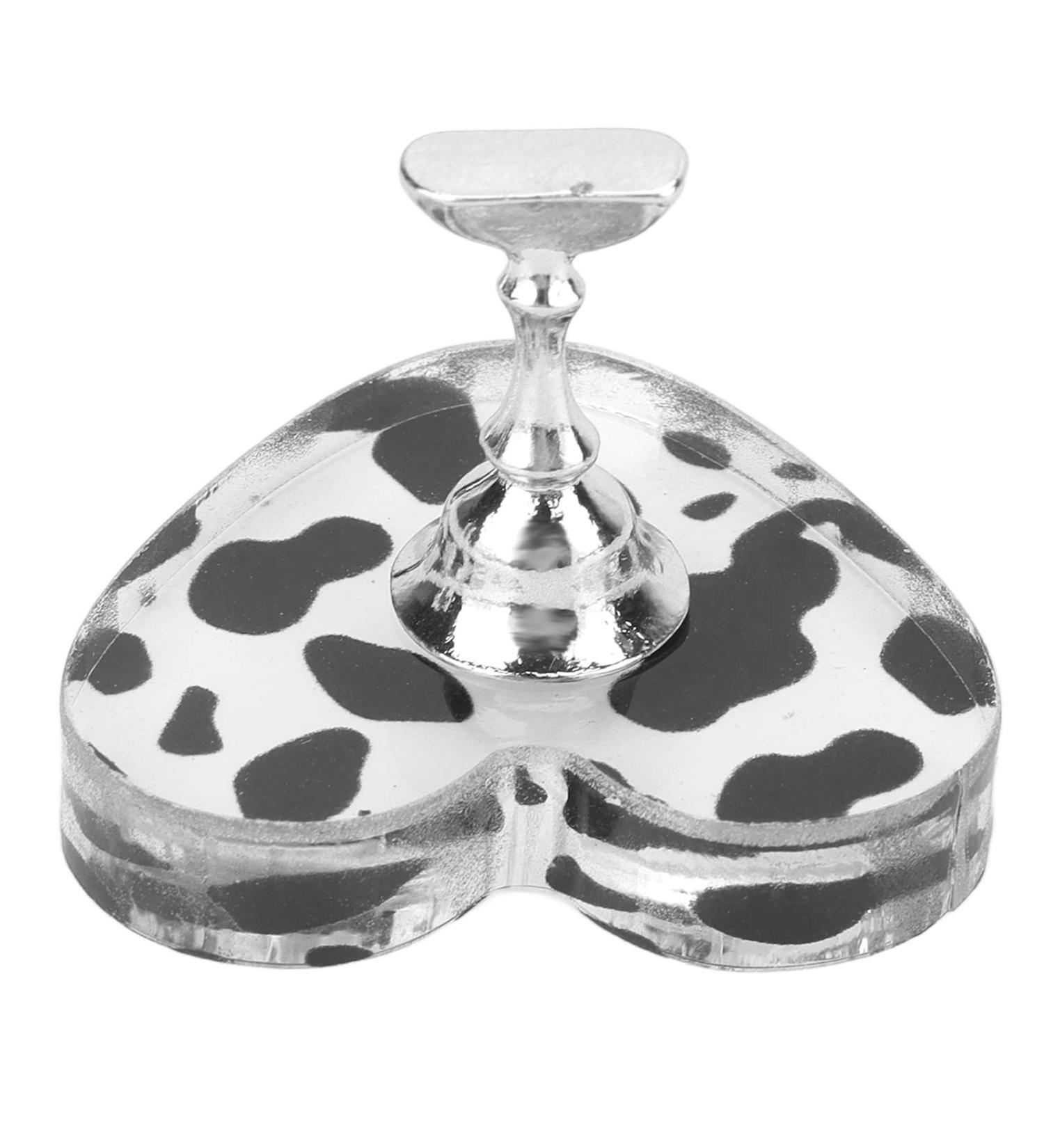 Nail Practice Holder Free DIY Manicure Tool Nail Display Stand Cow Texture Fade Resistant for Nail Artists for Home for Salon (Sliver) - Buy Online on GoSupps.com