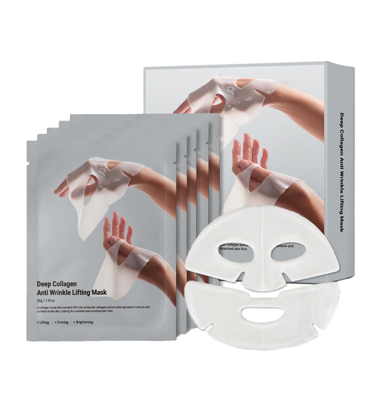  Goowafur Deep collagen overnight mask organic collagen face mask hydrating firming and moisturizing hydrogel face mask improves moisture elasticity and wrinkles - Buy Online on GoSupps.com