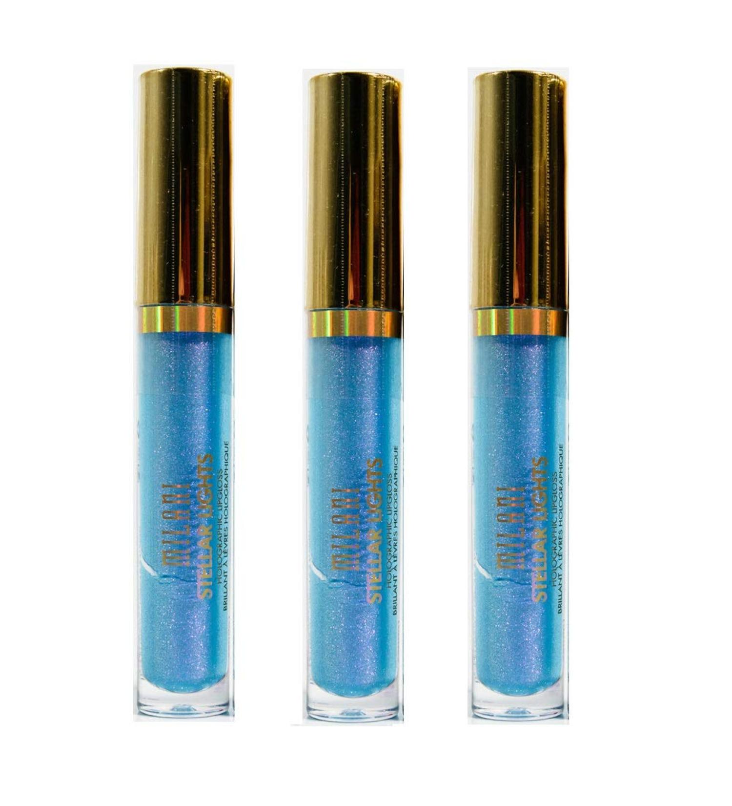 Milani Stellar Lights Holographic Lip Gloss Blue 02 - Pack of 3 - Buy Online on GoSupps.com
