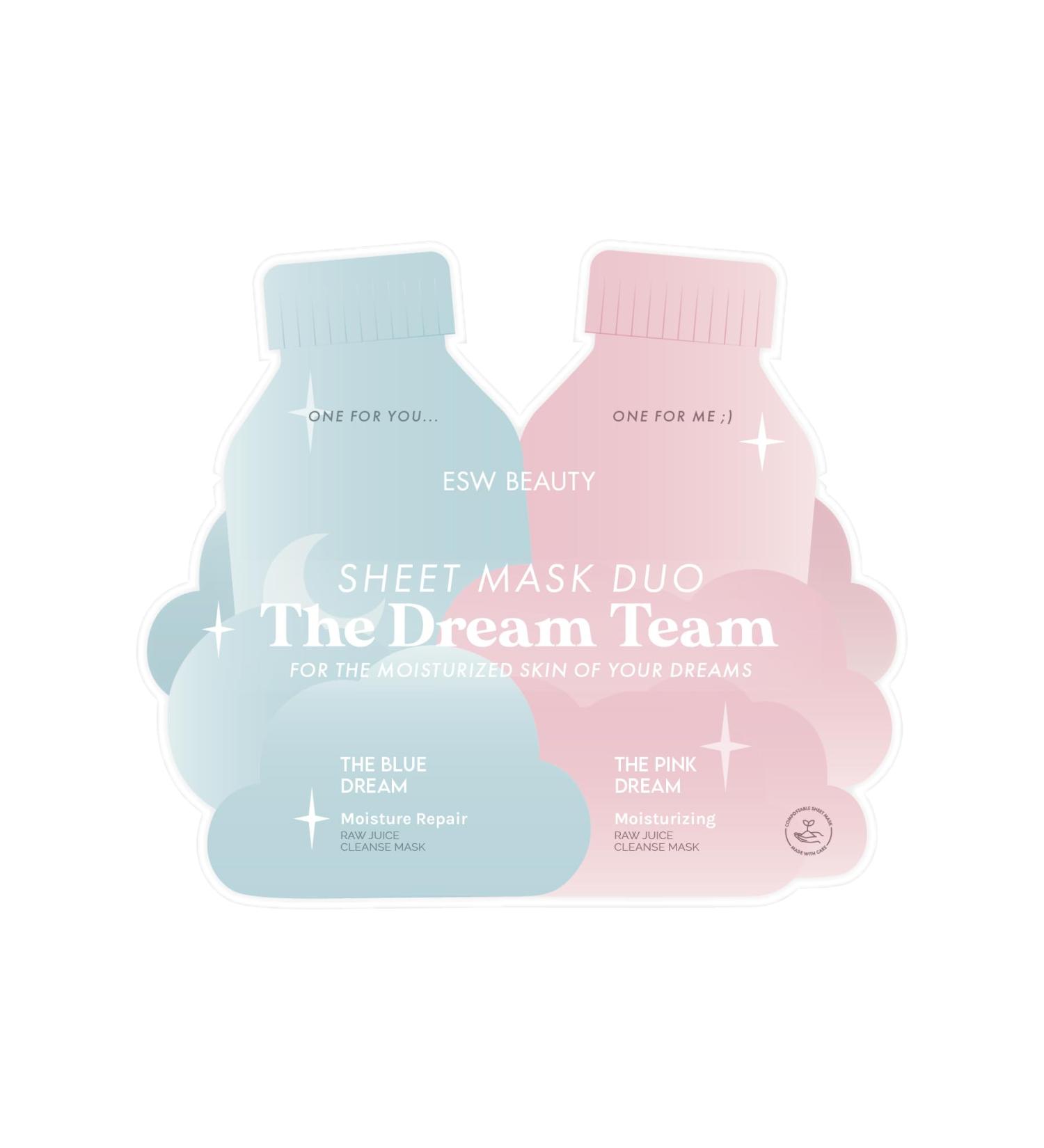 ESW Beauty Dream Team Sheet Mask Duo - Ultimate Moisturizing Skincare for Radiant Skin - Buy Online on GoSupps.com