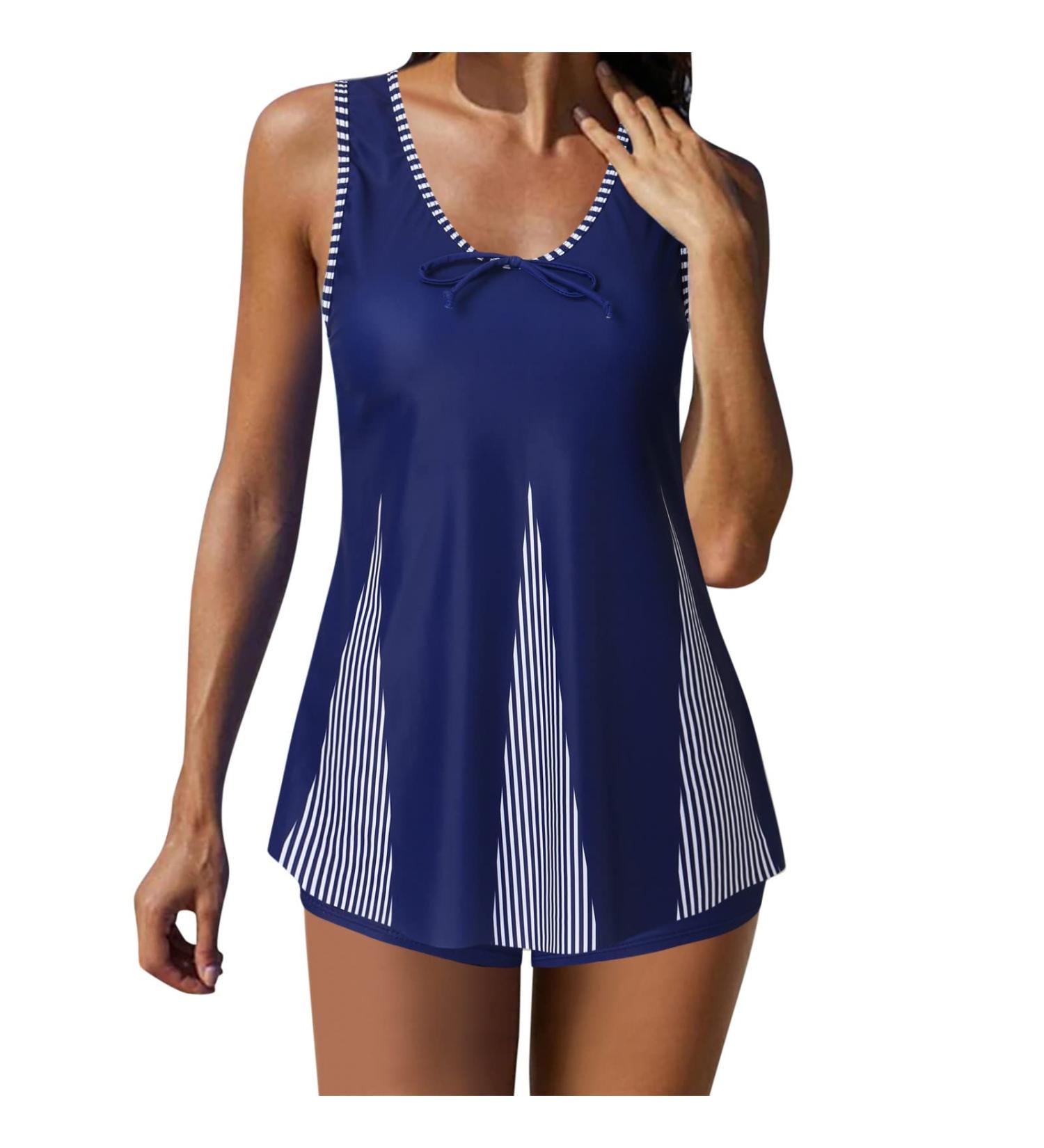 T Shirts Women Two-Piece Flowing Tankini Swimsuits with Boy Shorts V-Neck Swimming Tank Tops Swimsuits 2-Piece Swimwear Sports Watch with Stopwatch Men L Blue - Buy Online on GoSupps.com