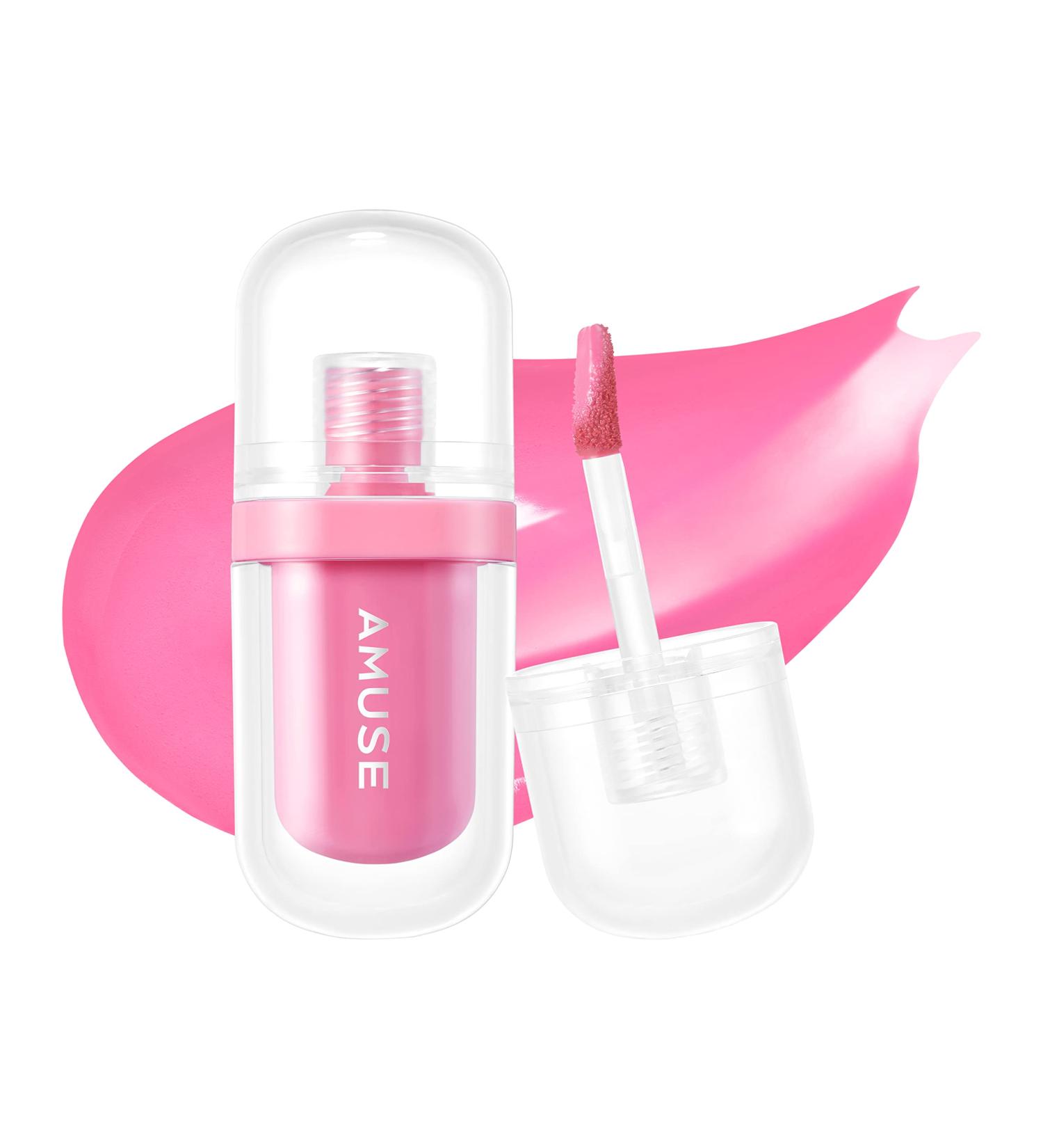 Amuse JEL-FIT TINT 12-Hour Lasting Vegan Lip Stain in Rose Milk Shade - Travel Size - Buy Online on GoSupps.com