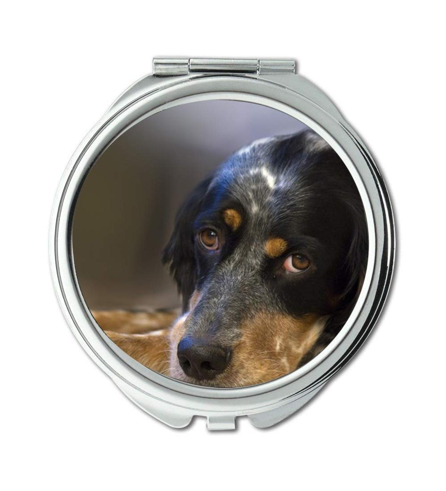 Mirror Compact Mirror Dog Pet Animal Cuddles Love Beast Black And White pocket mirror portable mirror - Buy Online on GoSupps.com