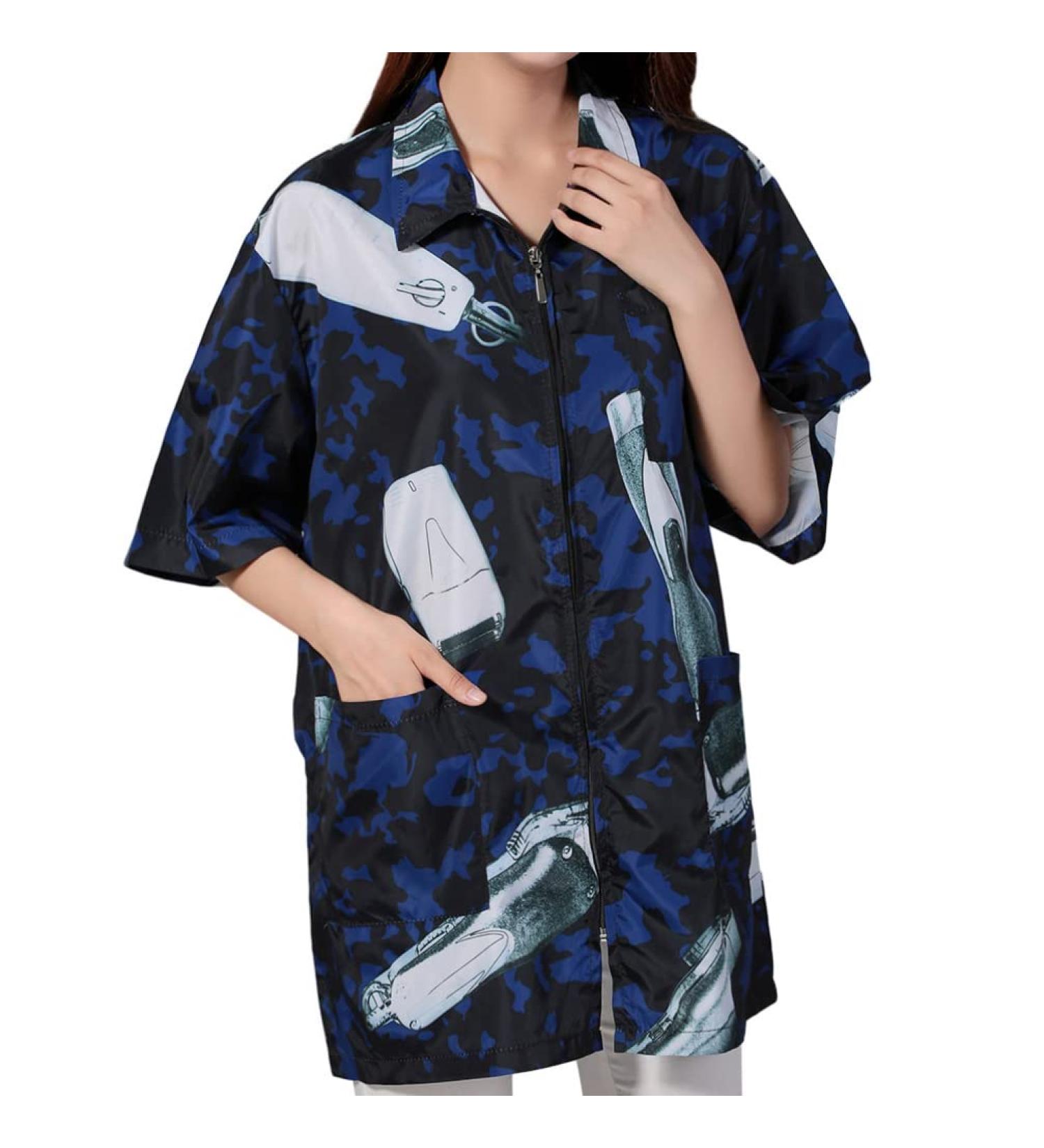 OSALADI Work Clothes Salon Smocks Color Hairdresser Smock Dress Jacket Stylist Smock Hair Stylist Special Smock Hair Stylist Vest Barber Shop Uniform Hair Dye Apron Staff Fabric 80X48X2CM Blue - Buy Online on GoSupps.com