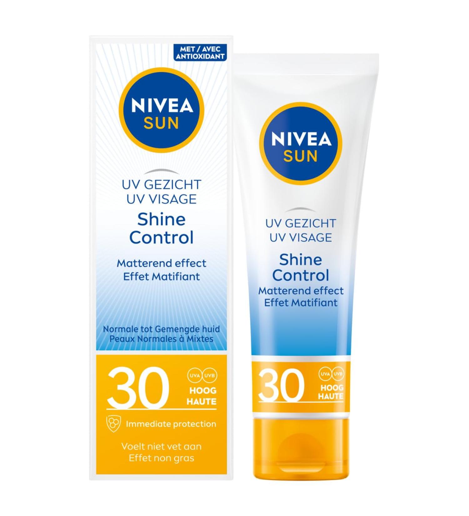 Beiersdorf AG NIVEA SUN Face Shine Control Sunburn Face SPF 30 Mattifying Effect Sunscreen Sun Protection 50 ml - Buy Online on GoSupps.com