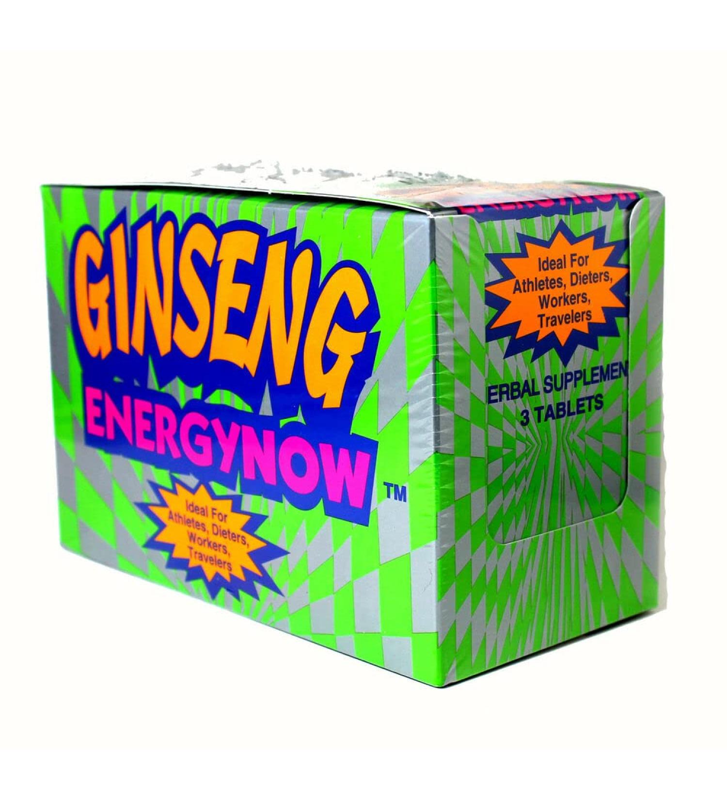 Energy Now GINSENG ENERGY NOW for Athletes Dieters Workers & Travelers