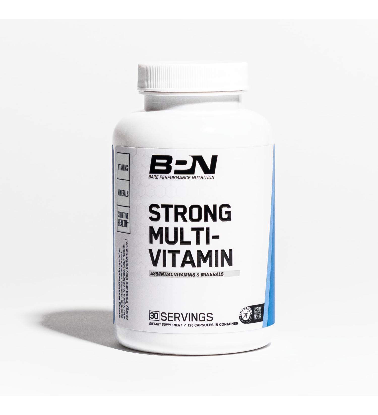 Strong Multi-Vitamin for Improved Cognitive Health, Memory, Focus, Mood, and Stress - 30 Servings - Buy Online on GoSupps.com