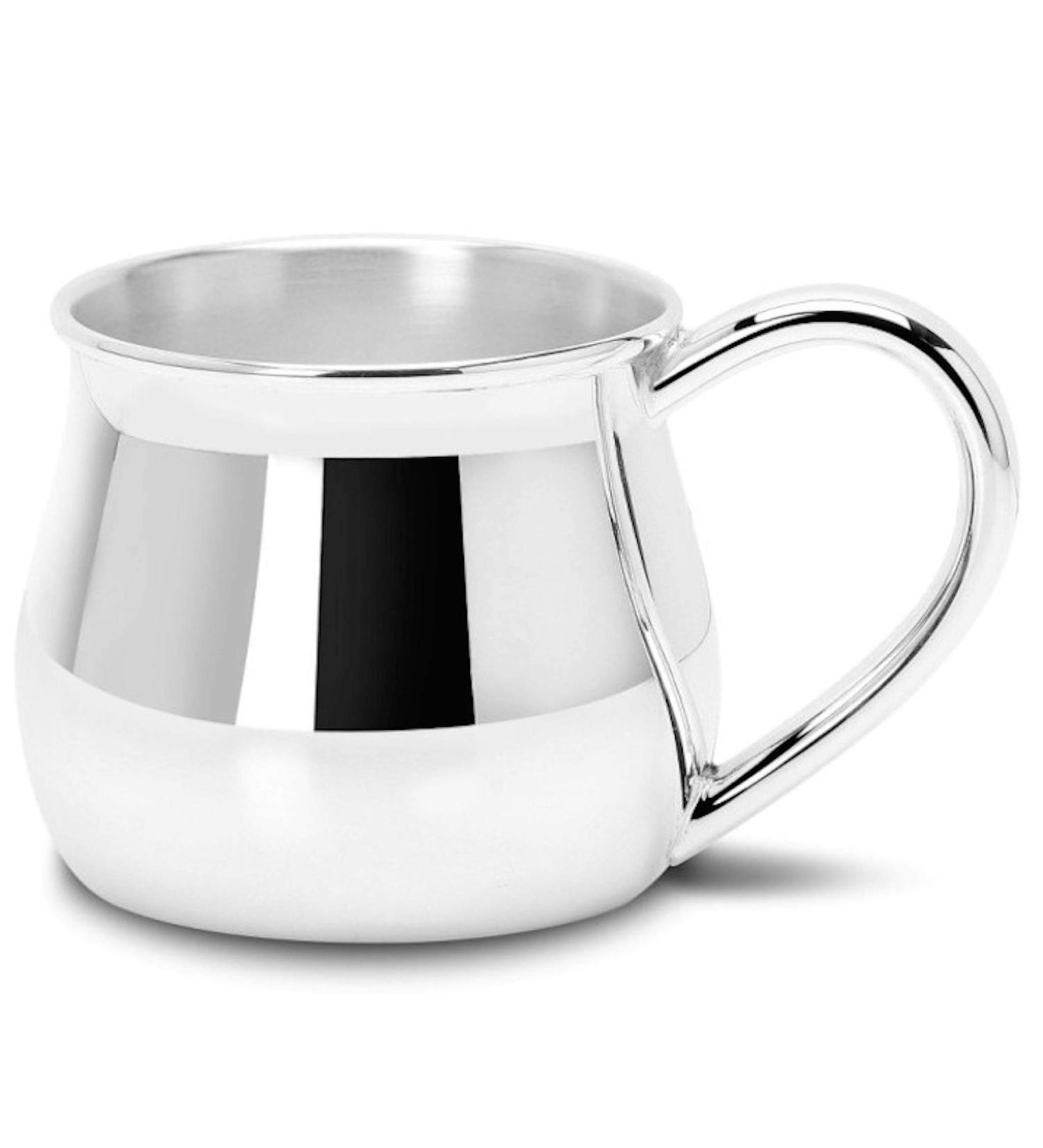 Krysaliis Sterling Silver Bulge Cup | Engravable Keepsake Gift | Solid 925 Sterling Silver | Premium Gift Box - Buy Online on GoSupps.com