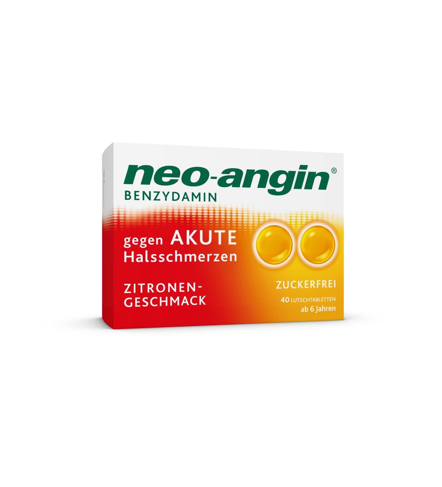 Buy Neo-Angin Benzydamine For Acute Sore Throats - Lemon Flavor | 40 Pieces | Fast International Shipping - Buy Online on GoSupps.com