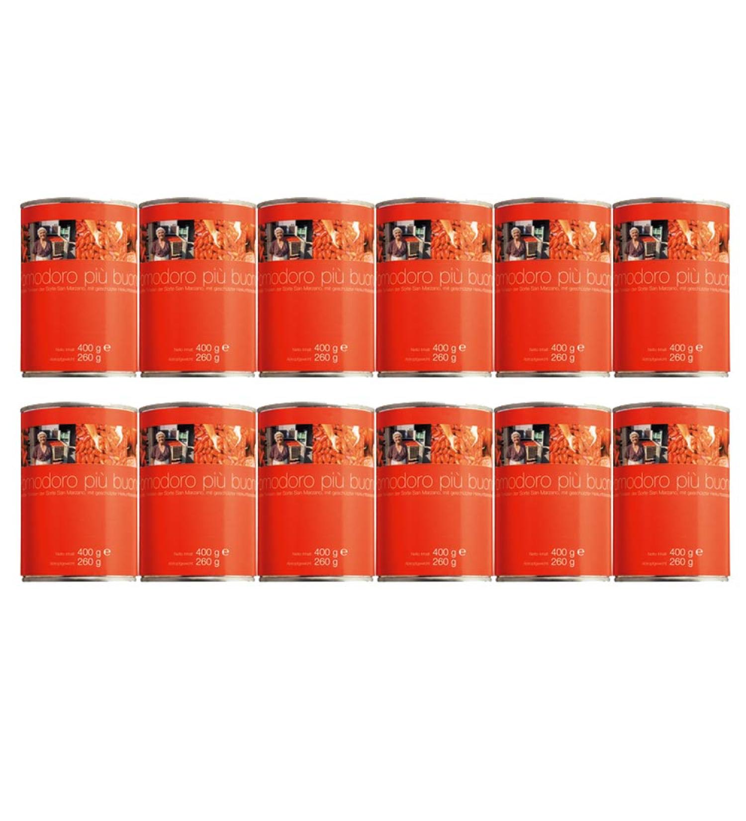 Il pomodoro pi buono San Marzano tomatoes whole & peeled 12x400 g can 400 g (pack of 12)