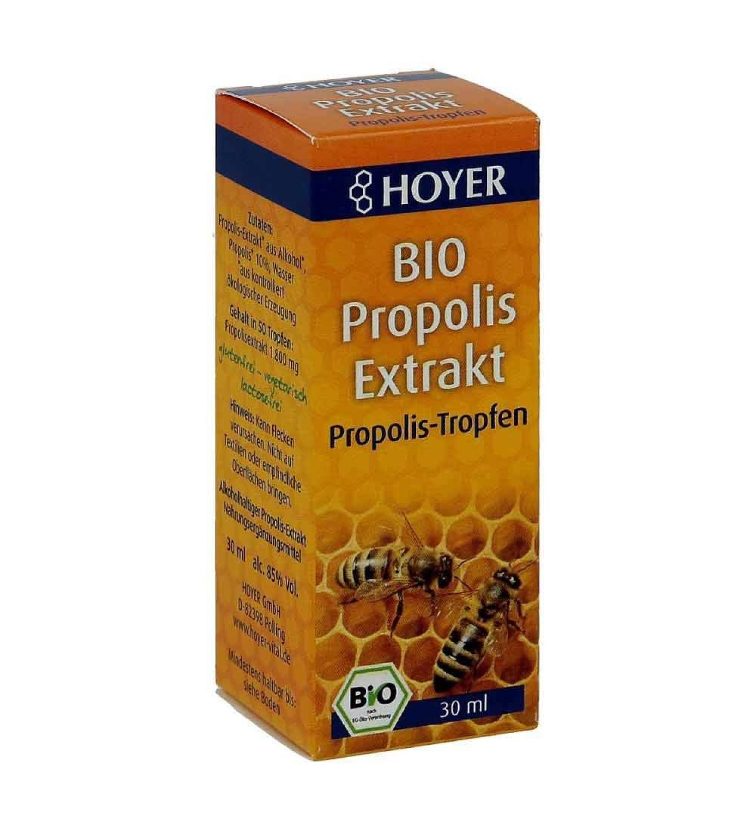 Organic Hoyer Propolis Extract Drops - Premium Quality for Immune Support & Wellness | International Shipping Available - Buy Online on GoSupps.com