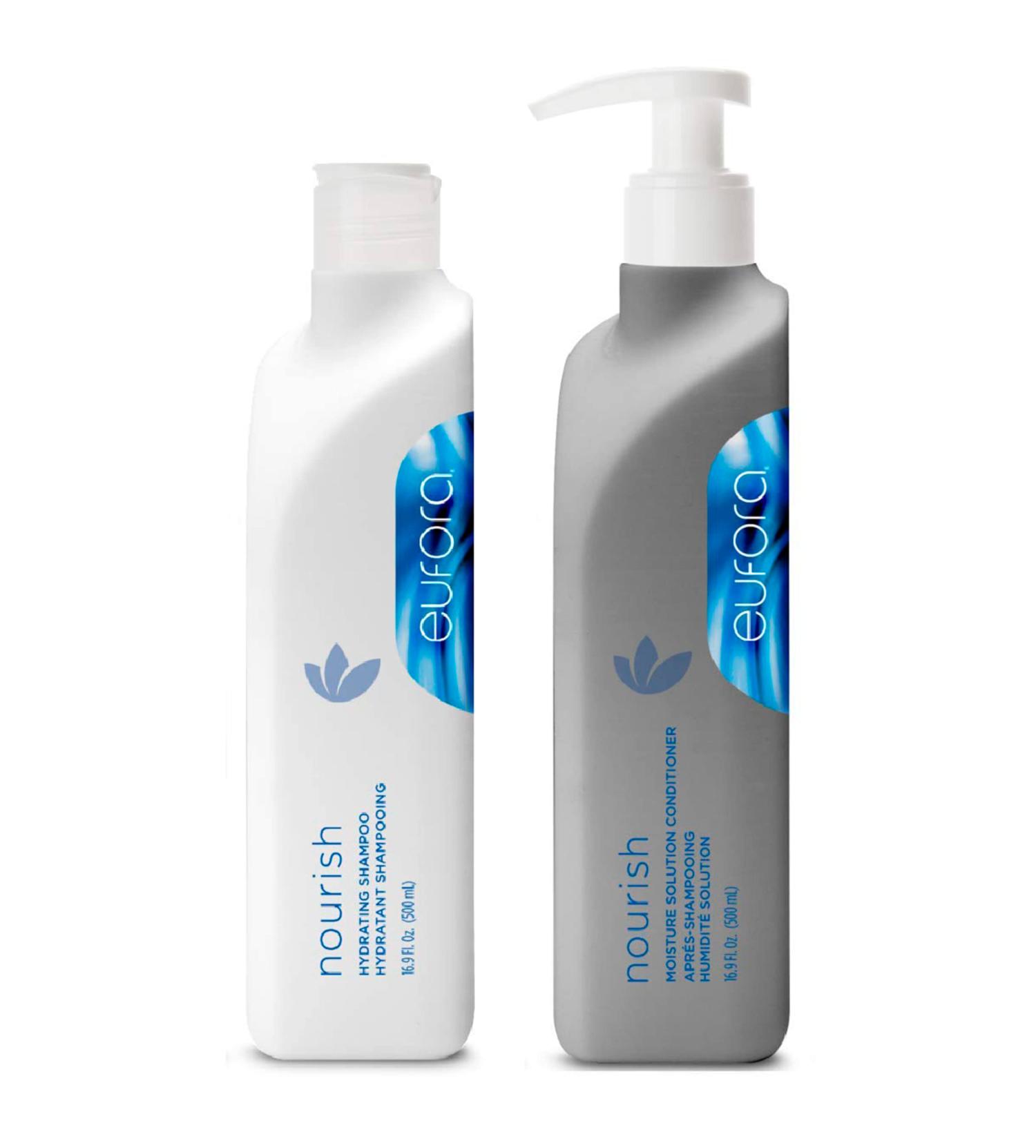 Eufora Nourish Hydrating Shampoo & Moisture Solution Conditioner Set - 16.9 oz/500ml - Buy Online on GoSupps.com