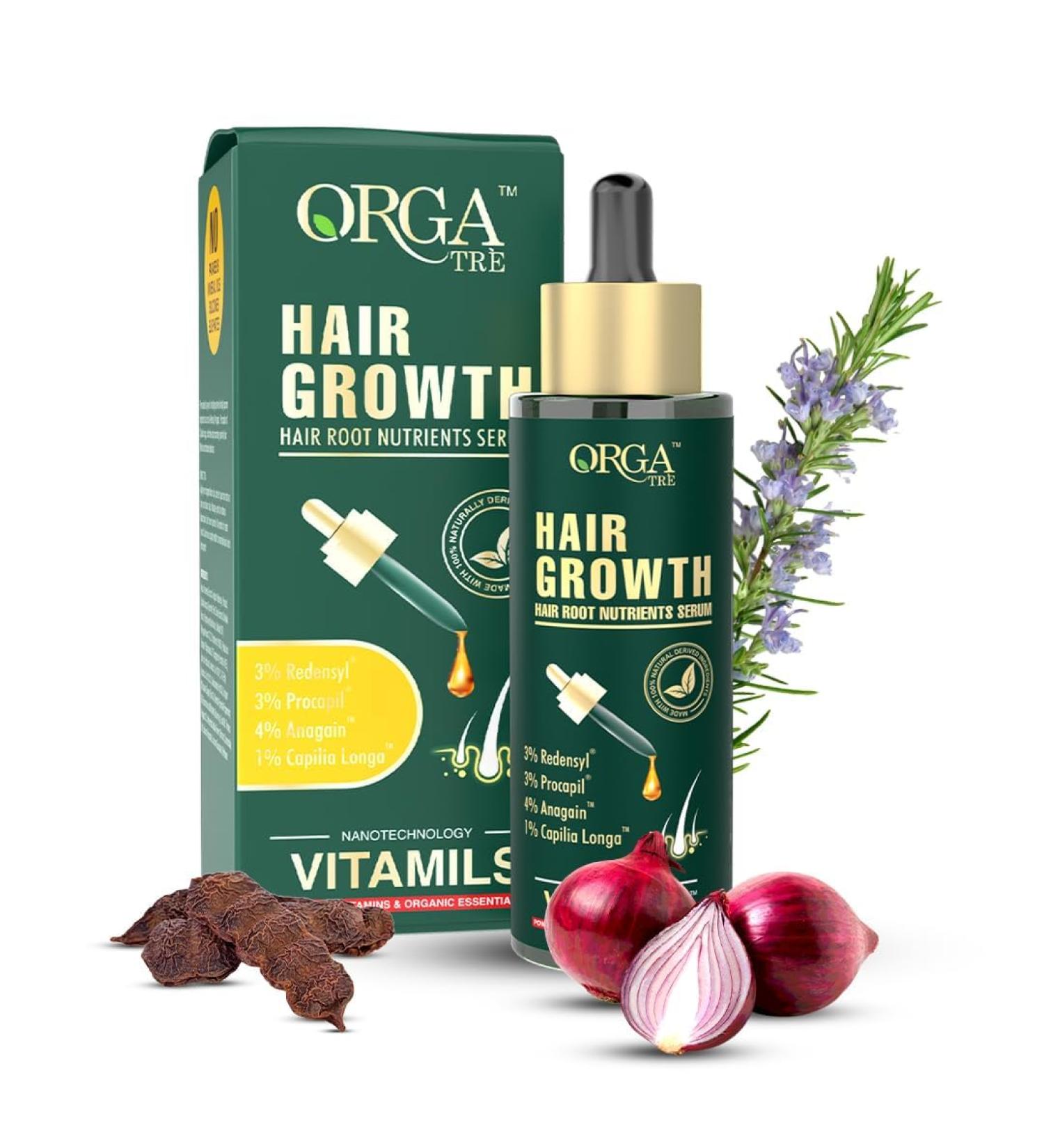 Hair Growth Serum for Men & Women | 3% Redensyl 4% Anagain Rosemary Oil | Scalp Treatment & Hair Tonic | 50 ml - Buy Online on GoSupps.com