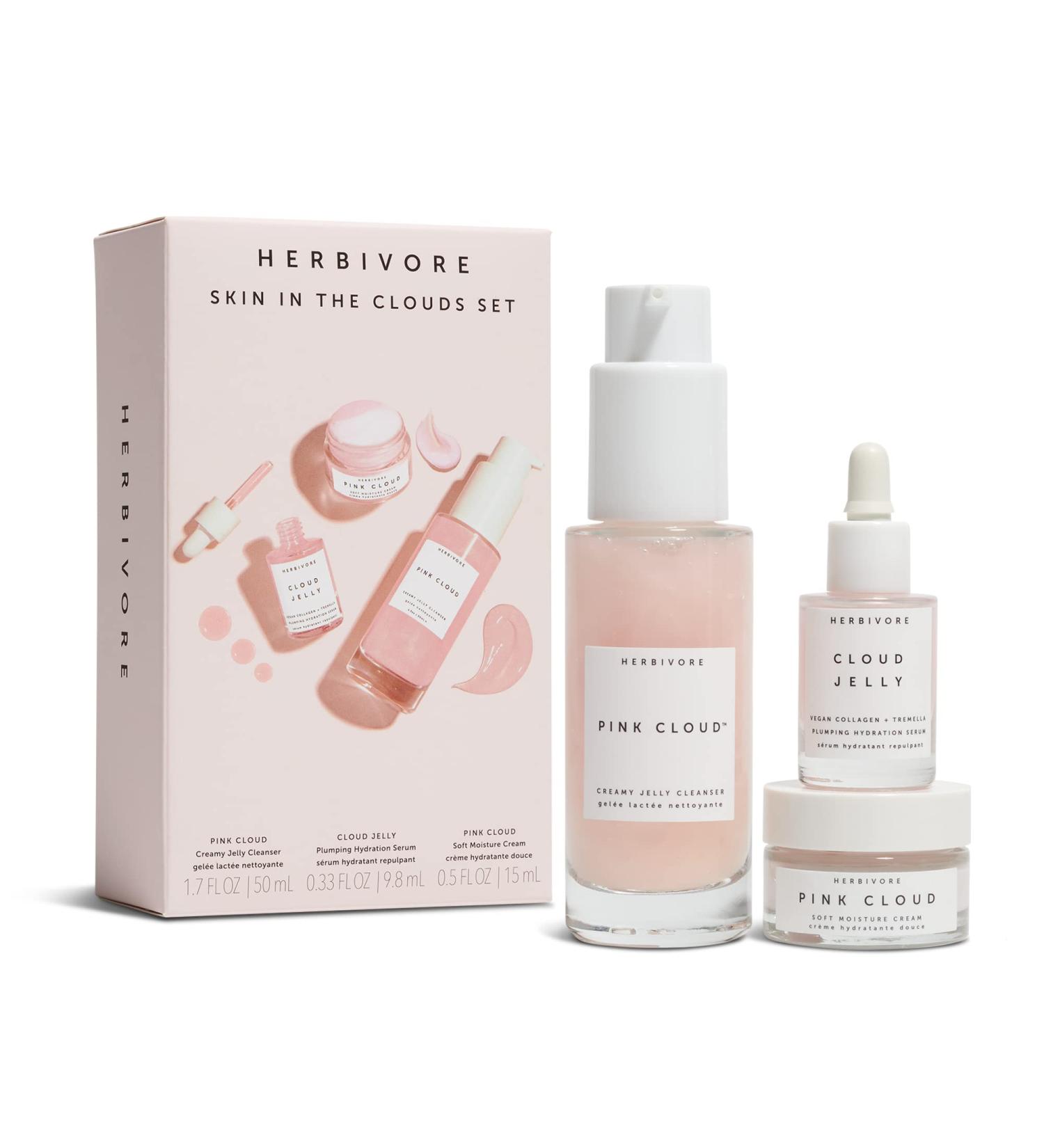 HERBIVORE Pink Cloud Hydrating Jelly Cleanser | Vegan Cruelty-Free Rosewater Face Wash & Makeup Remover for Sensitive Skin - Buy Online on GoSupps.com