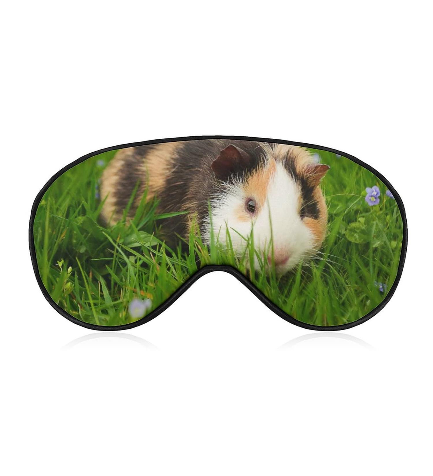 Cute Guinea Pig Pattern Sleep Mask | Adjustable Strap | Night Blindfold for Women Men | Perfect for Yoga, Travel, Nap - Buy Online on GoSupps.com