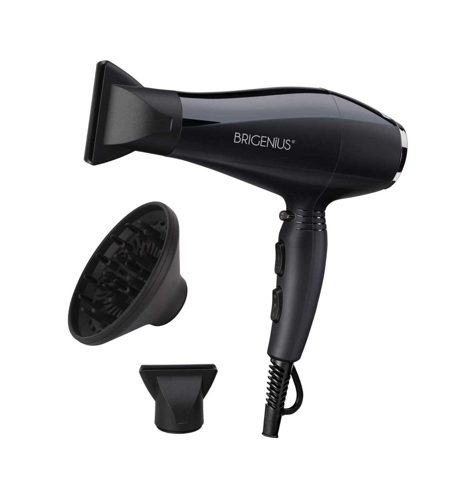 Shop 1875 Watt Professional Ionic Hair Dryer | Fast Drying Maximum Shine ETL Certified - Includes Diffuser & Concentrator - Buy Online on GoSupps.com