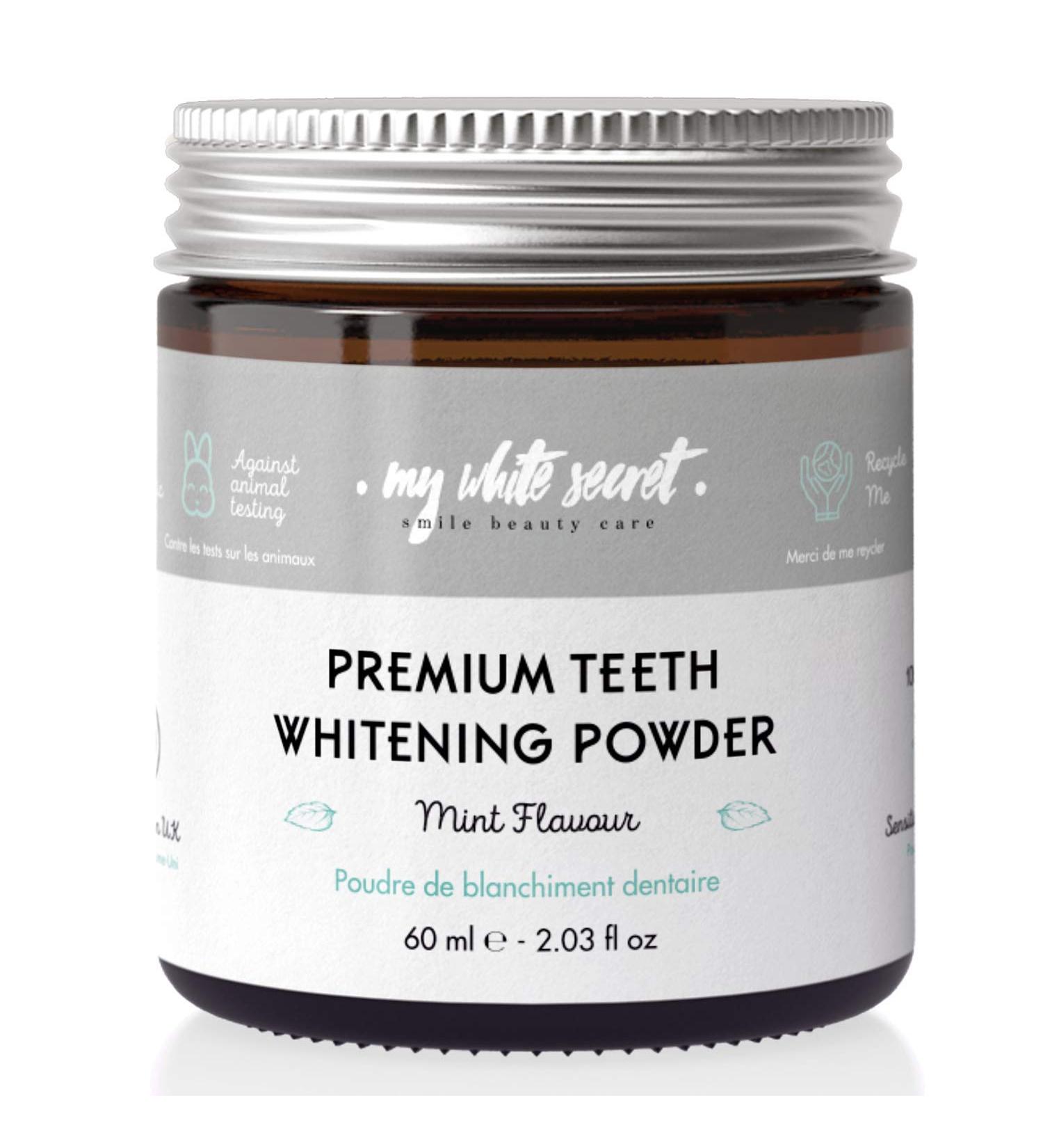 My White Secret Teeth Whitening Powder for Sensitive Teeth - 60ml | Effective Bleaching Solution for Bright Smiles - Buy Online on GoSupps.com