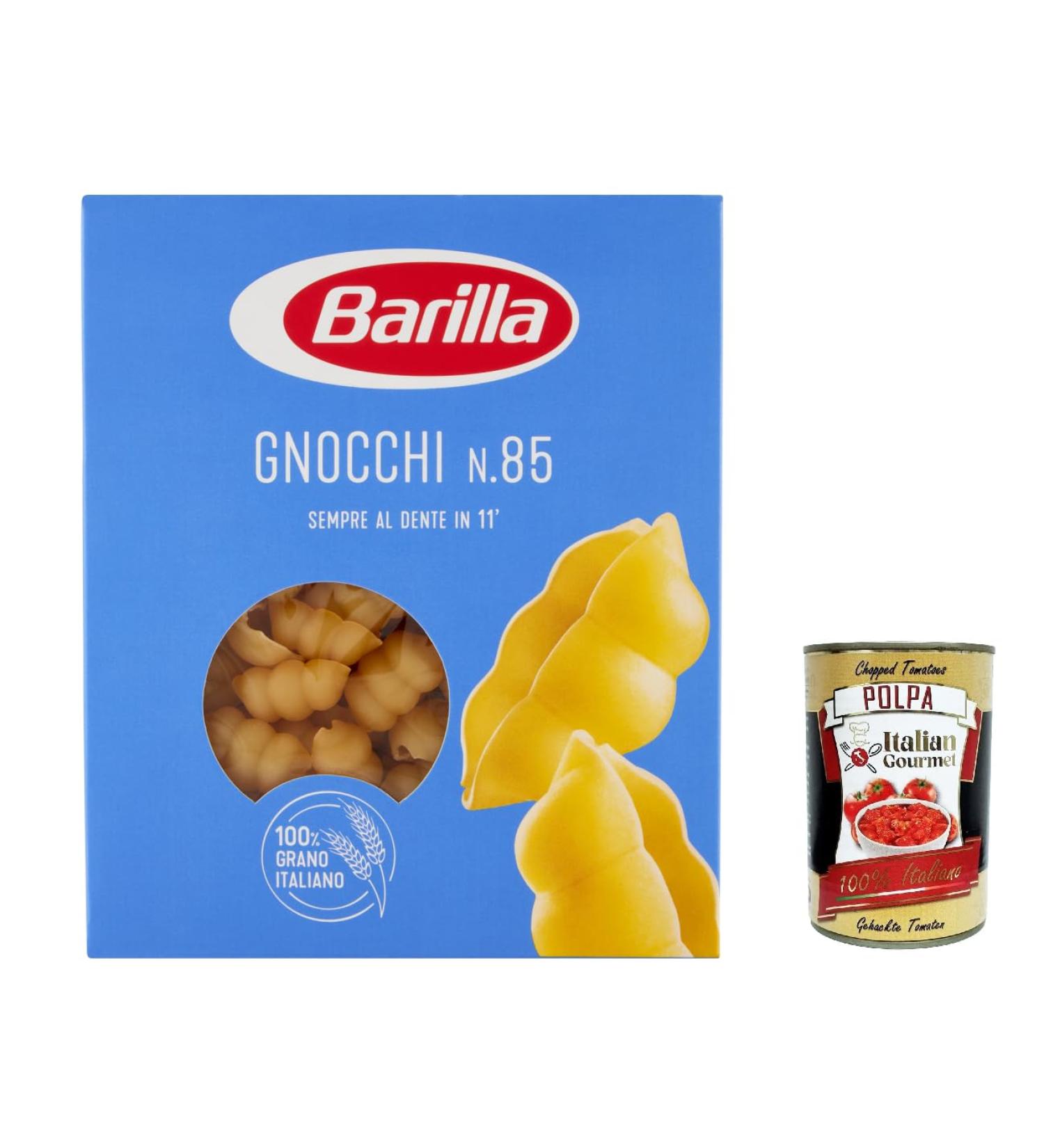  Italian Gourmet E.R. Pack of 10 Barilla Gnocchi pasta no. 85 - 500g + Italian gourmet polpa 400g - Buy Online on GoSupps.com