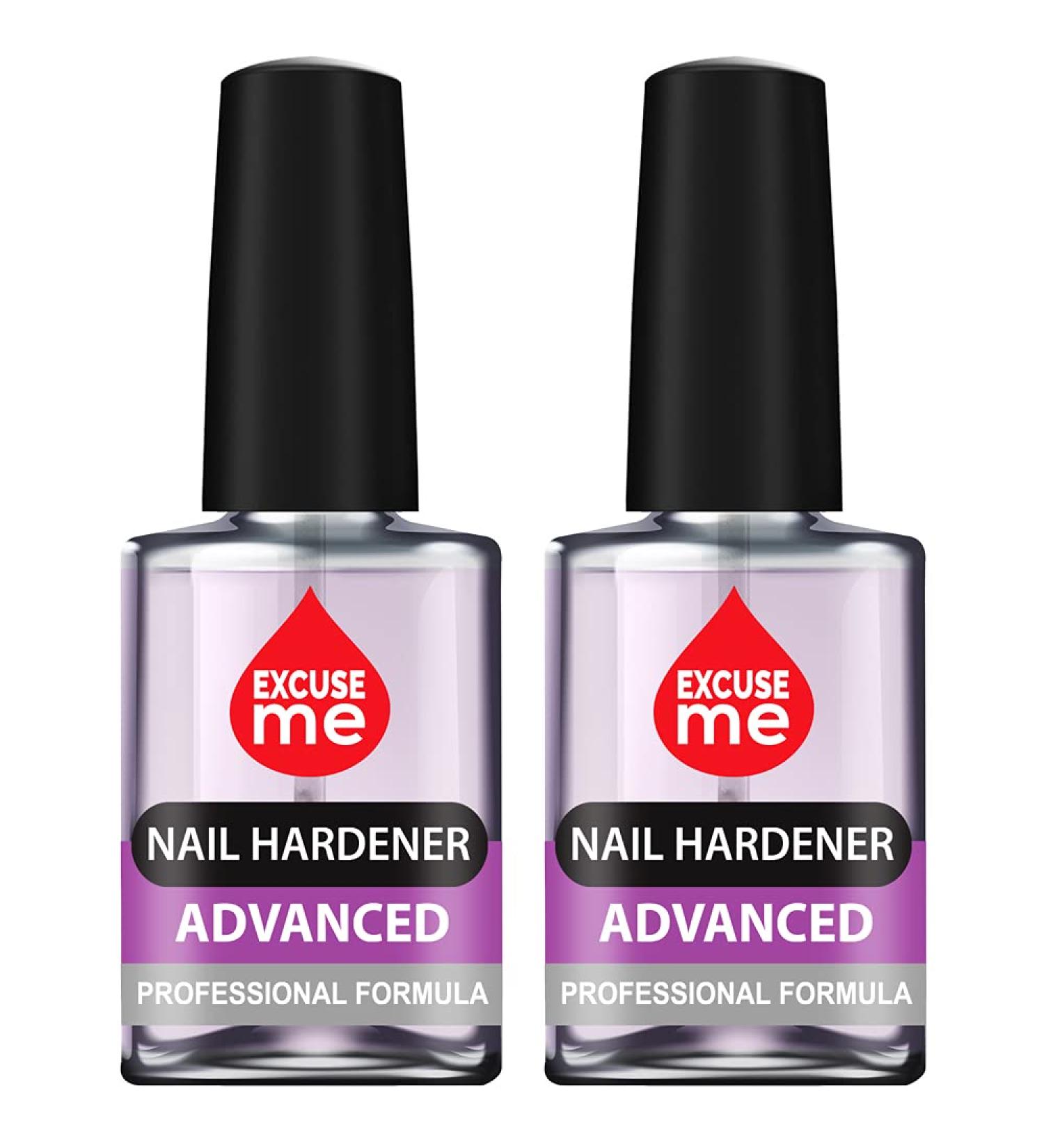 Excuse Me Nail Hardener Advanced Formula Strengthener & Growth System, 0.5 oz (Pack of 2) - Buy Online on GoSupps.com