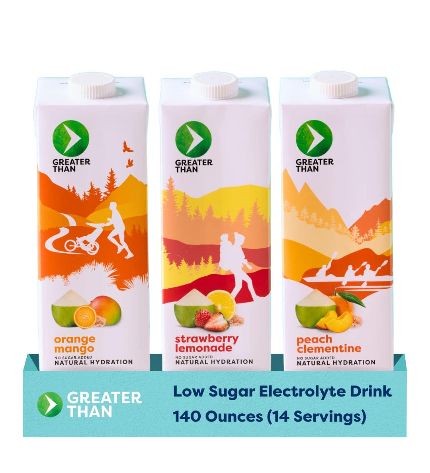 Greater Than Vegan Breastfeeding Support & Milk Supply Aid - Organic Postpartum Nursing Supplement | No Sugar, Gluten-Free, Keto | Coconut Water Electrolyte Drink Variety Pack - Best Sellers - Buy Online on GoSupps.com