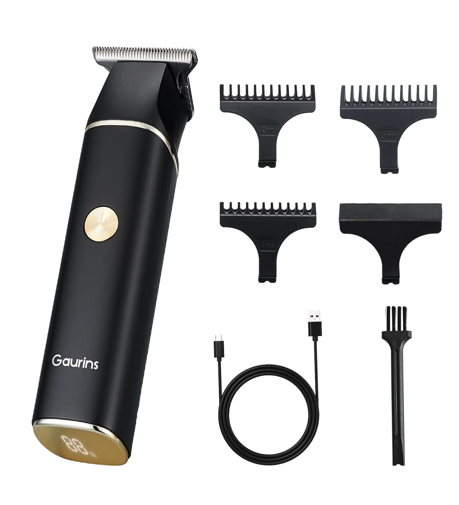 Professional Hair Trimmer & Beard Trimmer for Men | Electric Razor with T Blade Edgers & LCD Display - Perfect Gift for Men - Buy Online on GoSupps.com