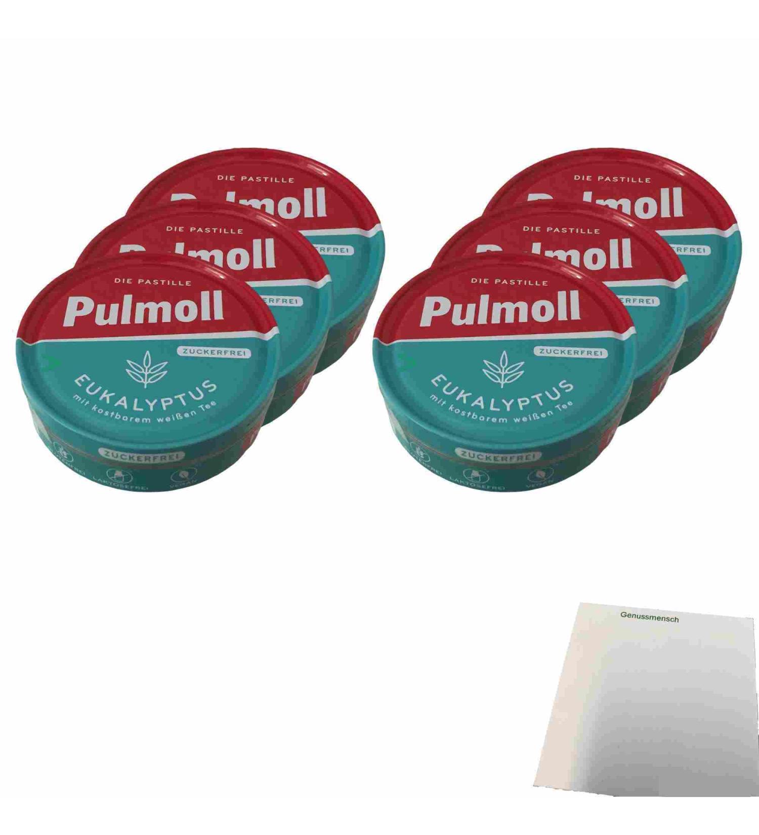 Buy Pulmoll Eucalyptus Menthol Sugar-Free 6-Pack (6x50g Can) - International Shipping Available! - Buy Online on GoSupps.com