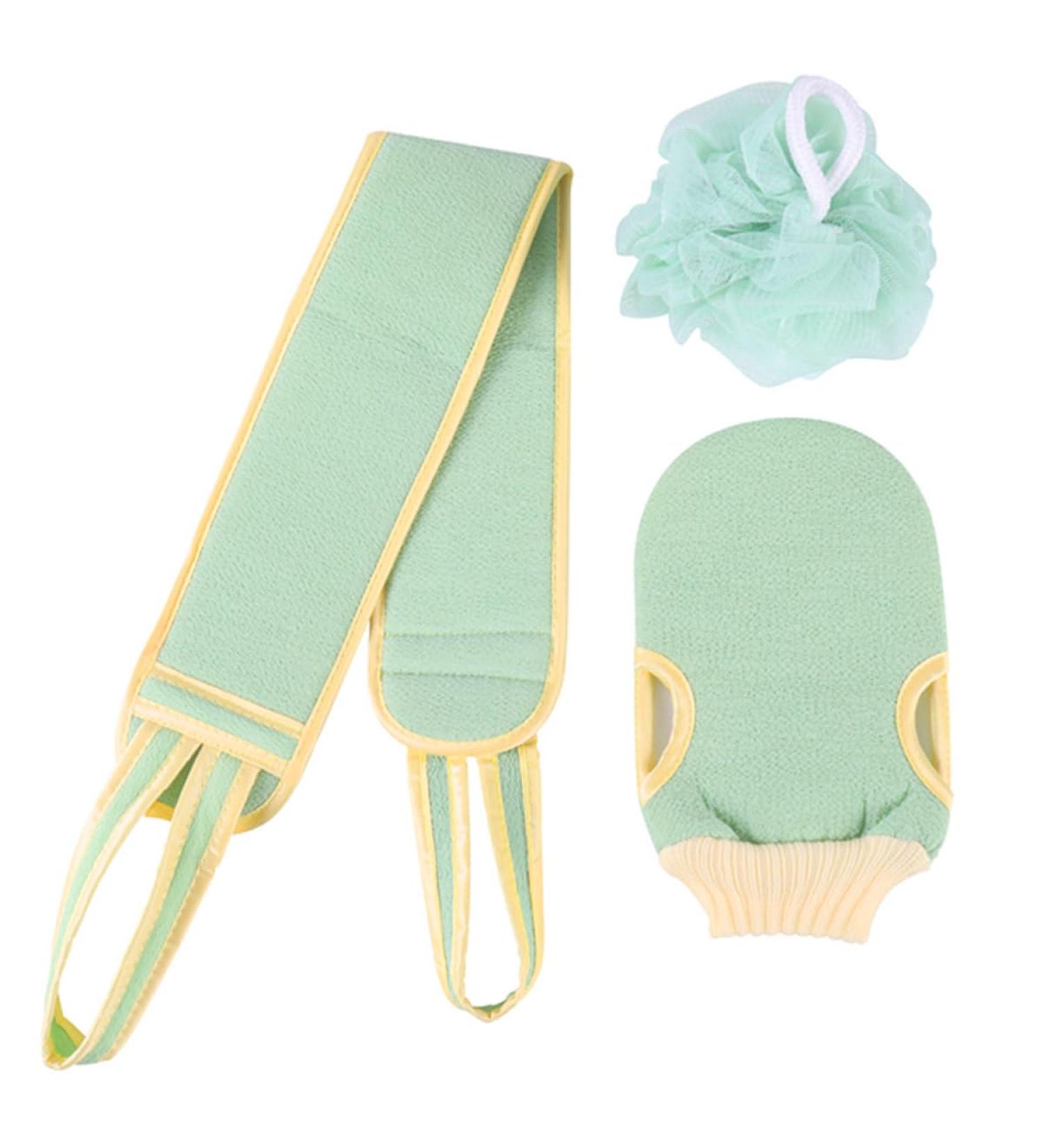 Set of 3 ZONADAH Bath Towel Bath Towel Set Bath Gloves Cleaning Kits Exfoliating Back Scrubber for Shower Shower for Women and Men Shower - Buy Online on GoSupps.com