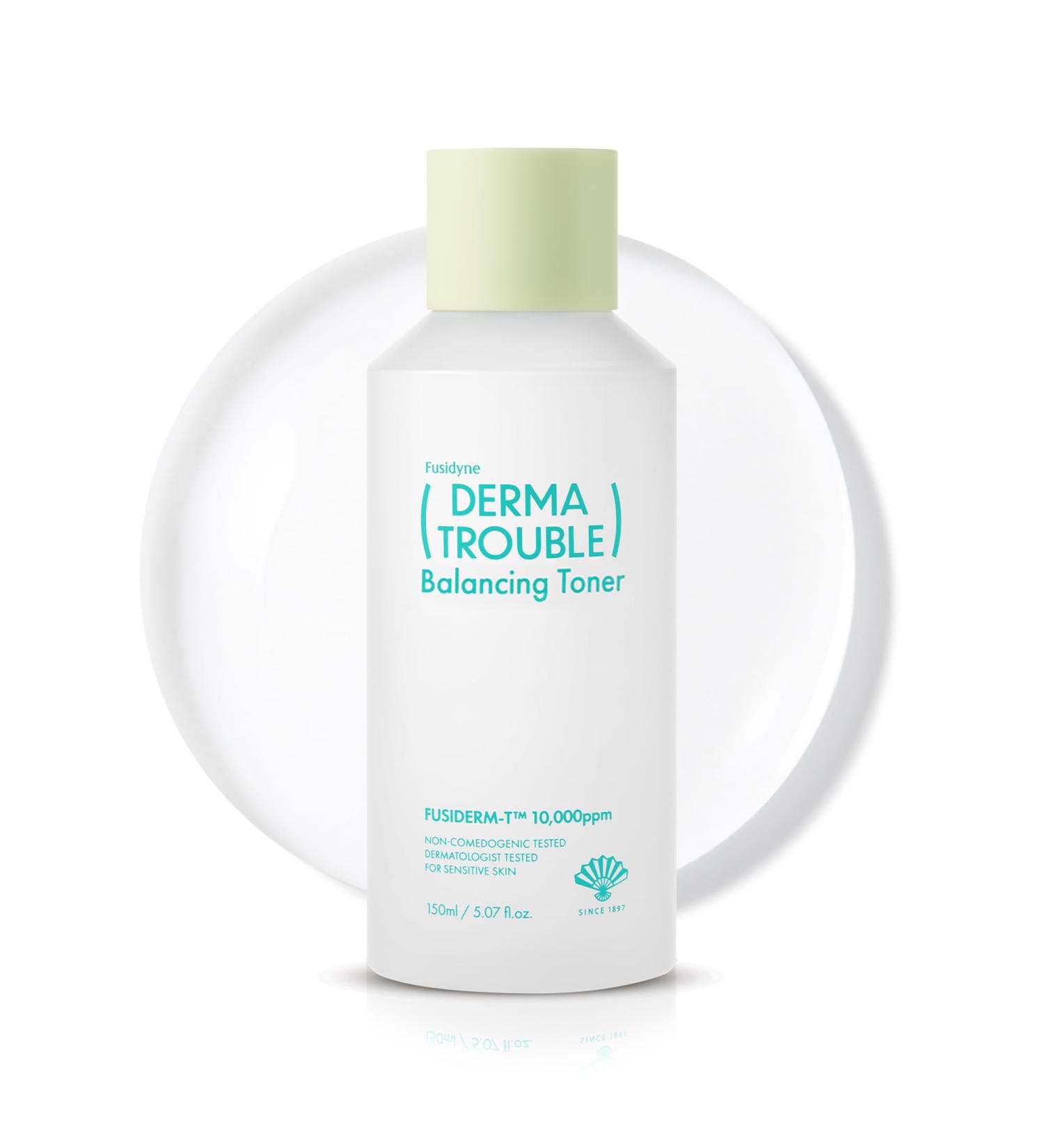 Derma Trouble Balancing Toner - Improve Skin Texture pH Balance & Moisture | Korean Skin Care for Comedonal Acne - Fusiderm-T 10 000ppm (5.07fl oz - Buy Online on GoSupps.com