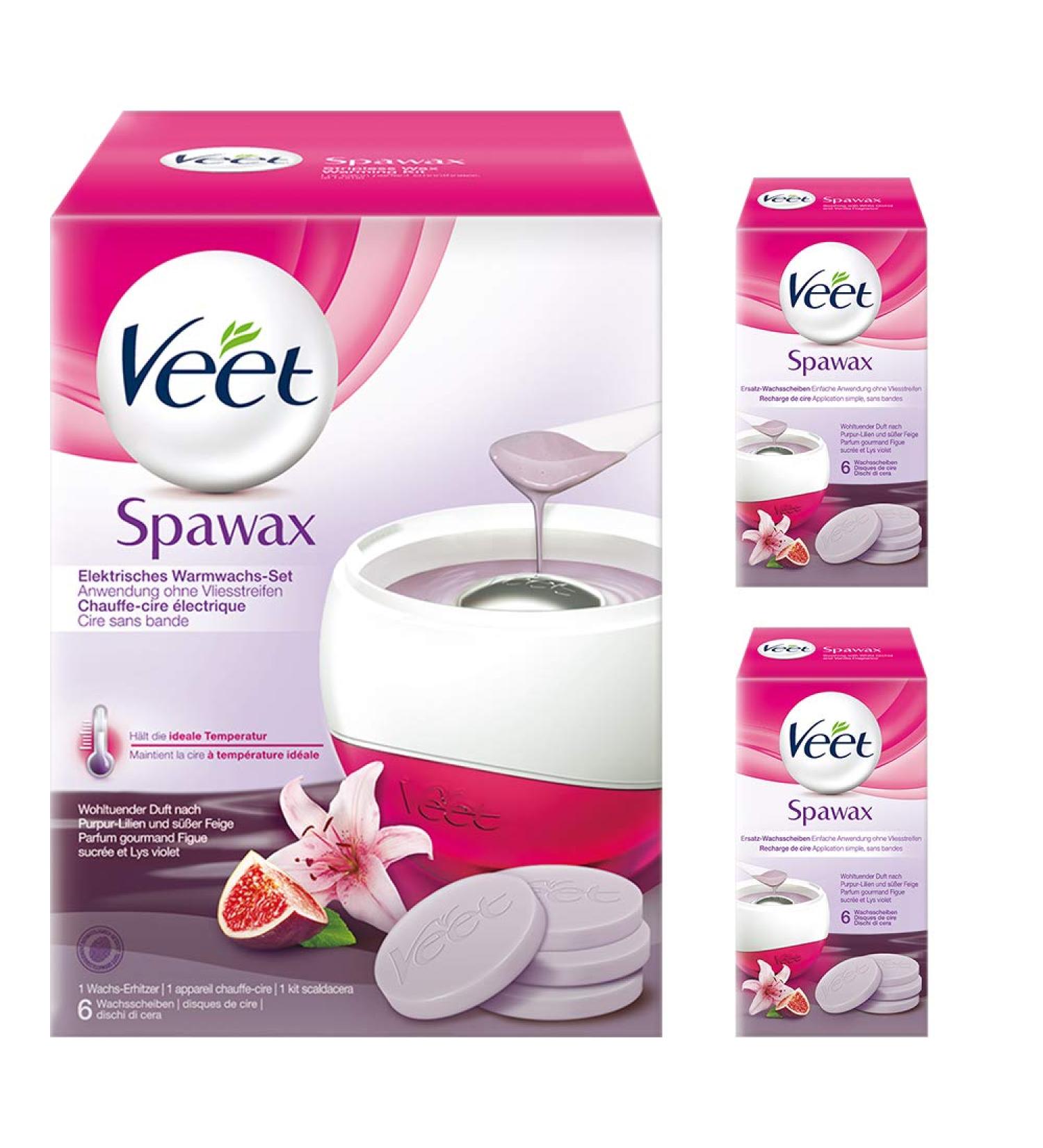 Veet Spawax Electric Warm Wax Set - 1 Device & 12 Wax Discs for Effortless Hair Removal | Buy Now Worldwide - Buy Online on GoSupps.com