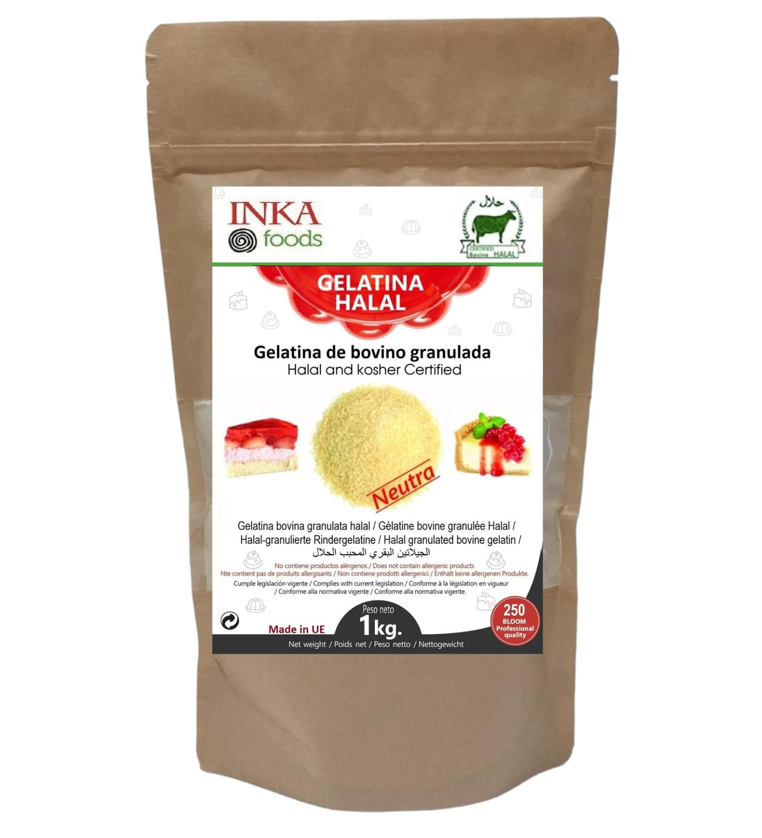 Granulated gelatin HALAL 250 bloom neutral flavor - 1 kg - Buy Online on GoSupps.com