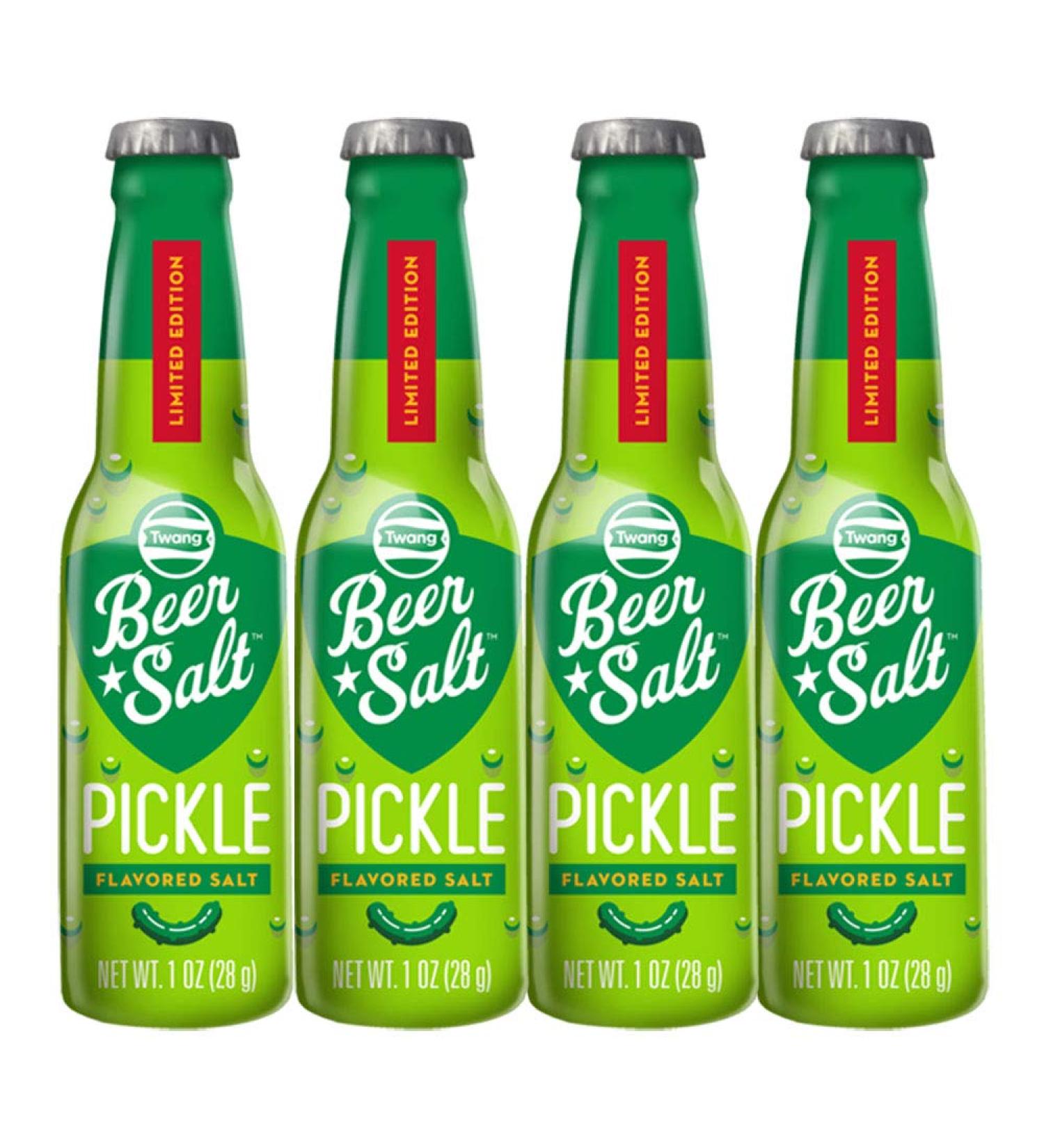 Twang Pickle Beer Salts Pickled Flavored Beer Salts Pack of 4 Bottles 1.0 oz Each Bottle