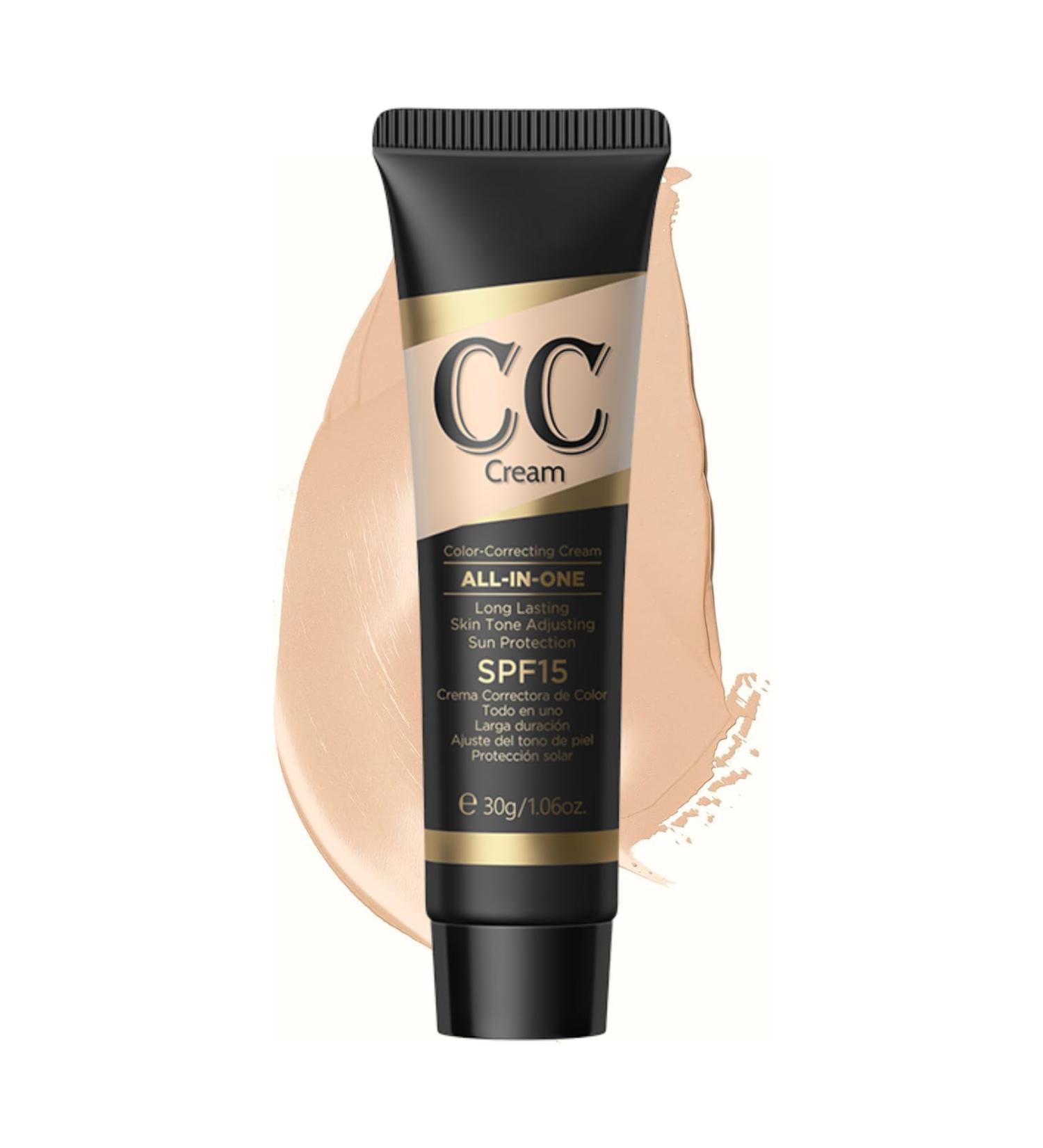 CC Cream Color Correction Cream with SPF 15+ All-In-One Full Coverage Foundation Concealer Full Coverage Anti-Redness Skin Tone Adjusting Sun Protection Natural Glowy Makeup Medium 30g 40.00 ml (Pack of 1) Medium - Buy Online on GoSupps.com
