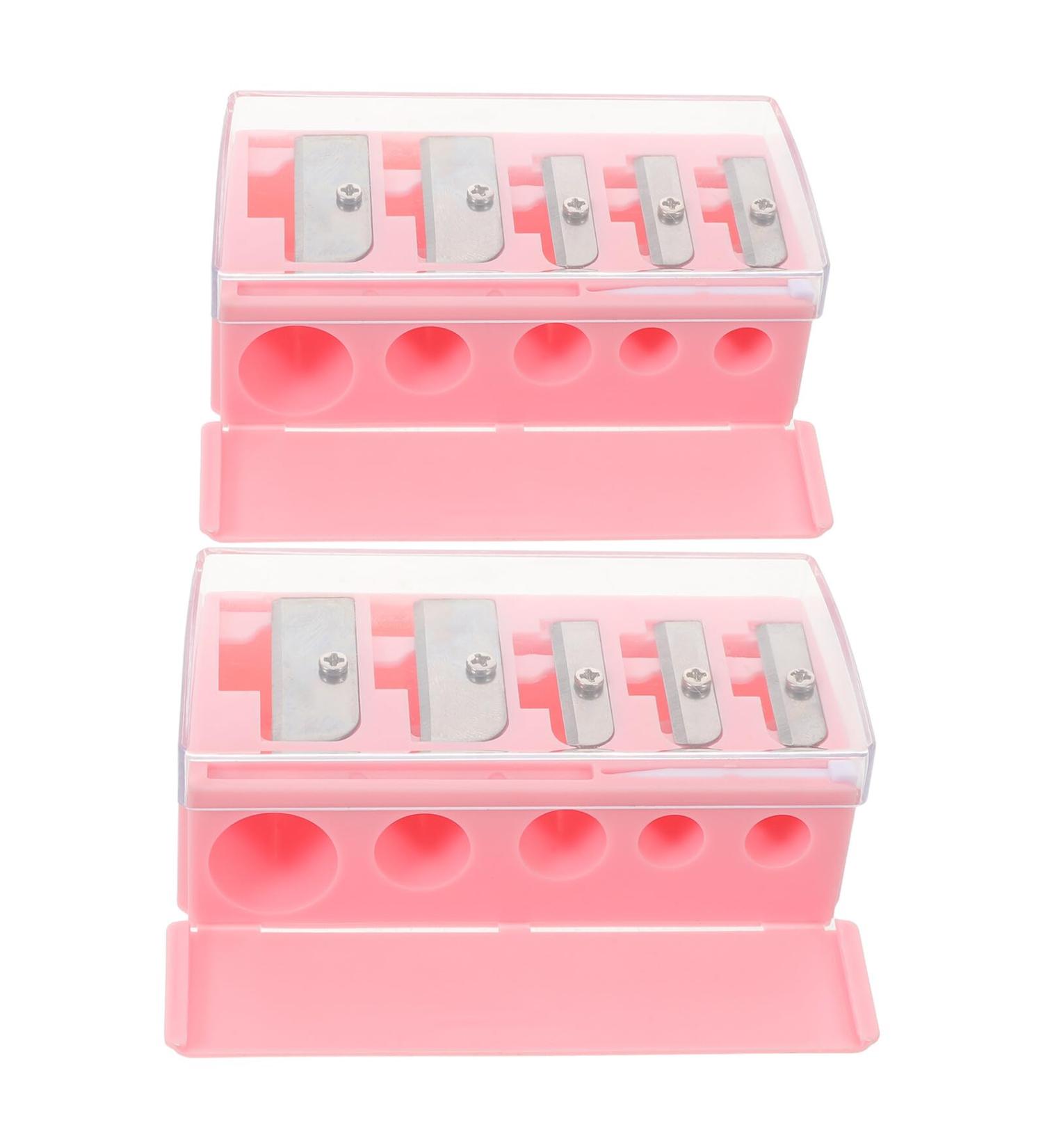 CLISPEED Lot de 2 Taille-crayons Manuels 5 Trous pour Crayons L vres Eye-liner et Sourcils Taille-crayon Pr cis Pointe Longue Couleur Rose Compact et Adapt pour Maquillage - Buy Online on GoSupps.com
