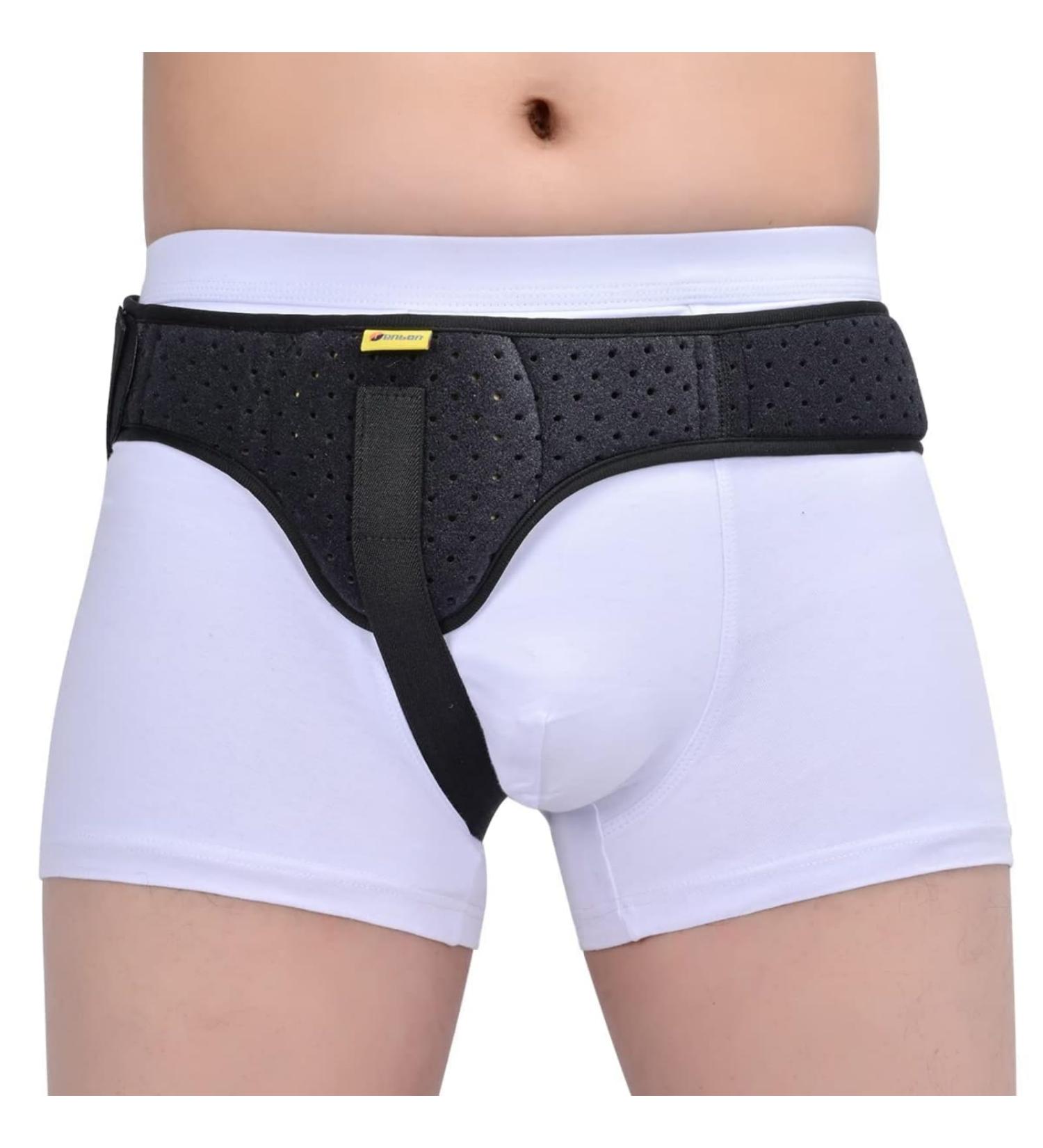 Tenbon Herna Belts for Men | Inguinal Hernia Support & Adjustable Hip Belt (Black XL) - Medical Protection for Sports - Buy Online on GoSupps.com