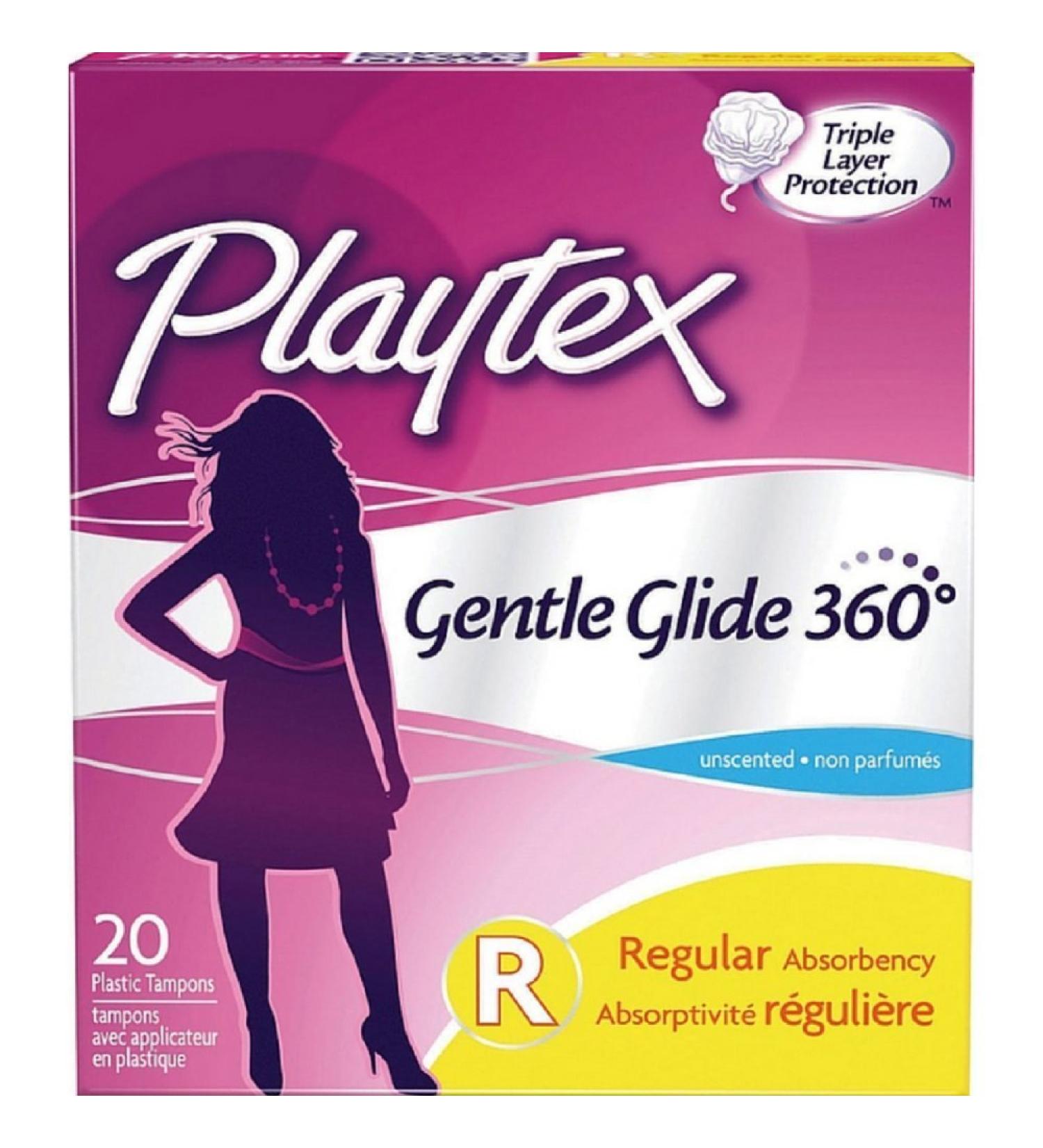 Playtex Gentle Glide 360 Tampons Regular 20 Count (Pack of 1)