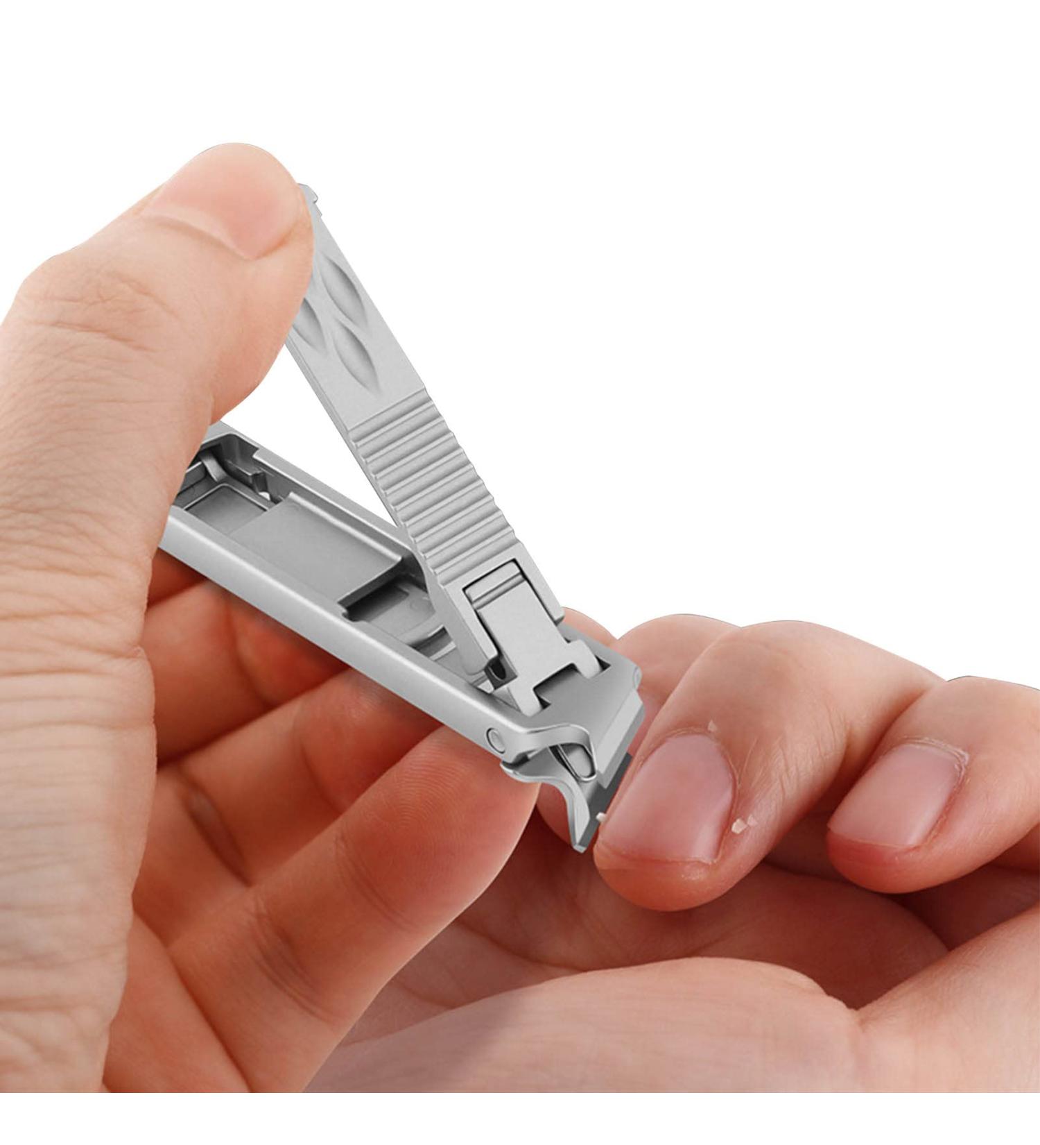 Natudeco Nail Clippers Pedicure Manicure Tool Ultra Thin Portable Foldable Stainless Steel Curved Slanted Double Ended Nail Clipper Nail Trimmer Tool - Buy Online on GoSupps.com